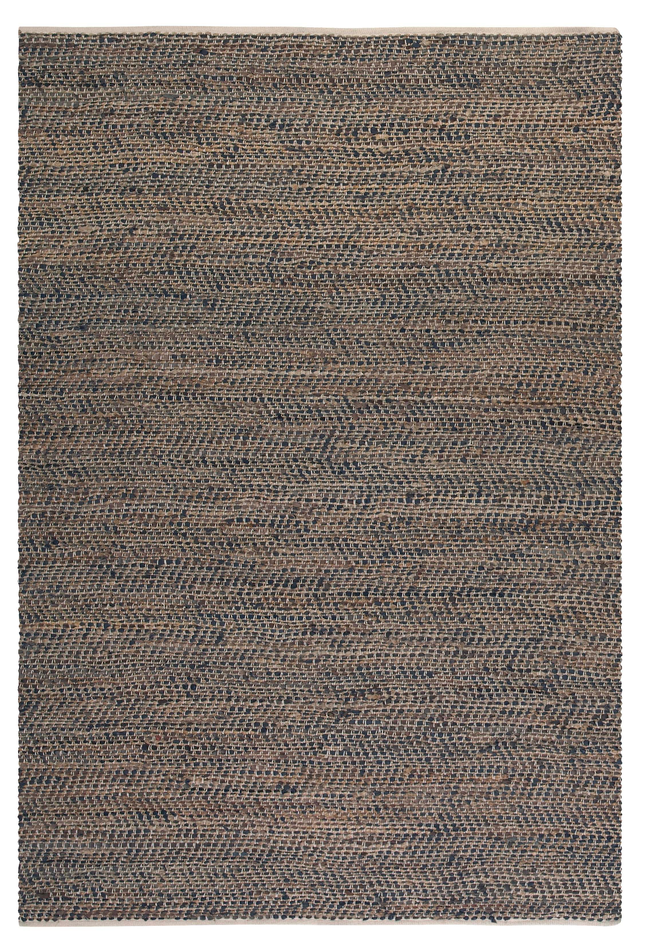 Tobais 5 X 8 Rescued Leather & Hemp Rug - Frankwebs
