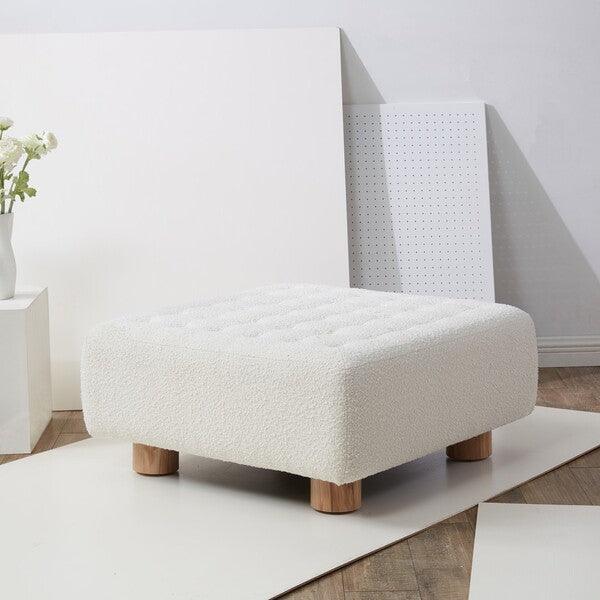 BRADFIELD SQUARE BOUCLE OTTOMAN - Frankwebs