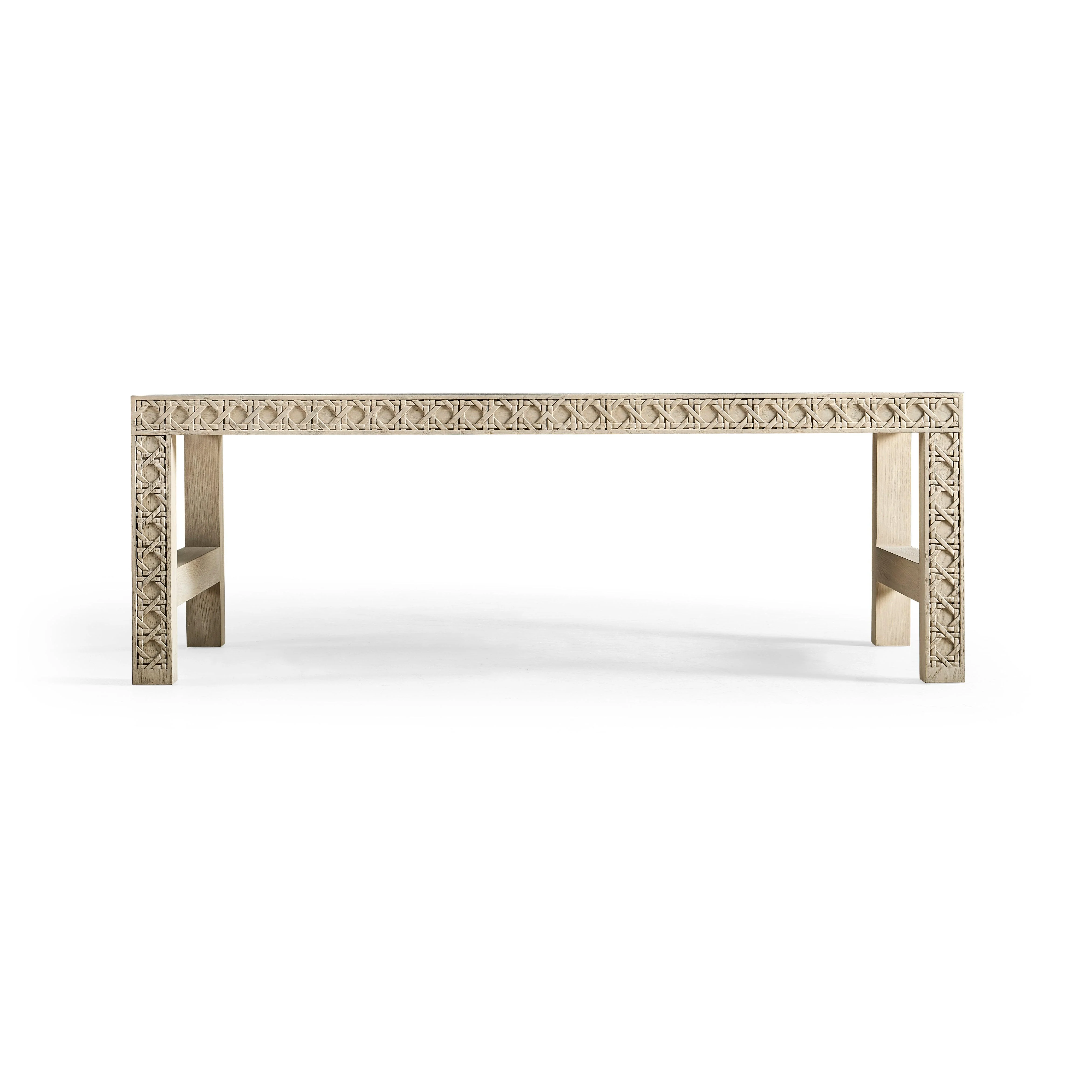 Water Cnoidal Cane Carved Cocktail Table 1 - Frankwebs