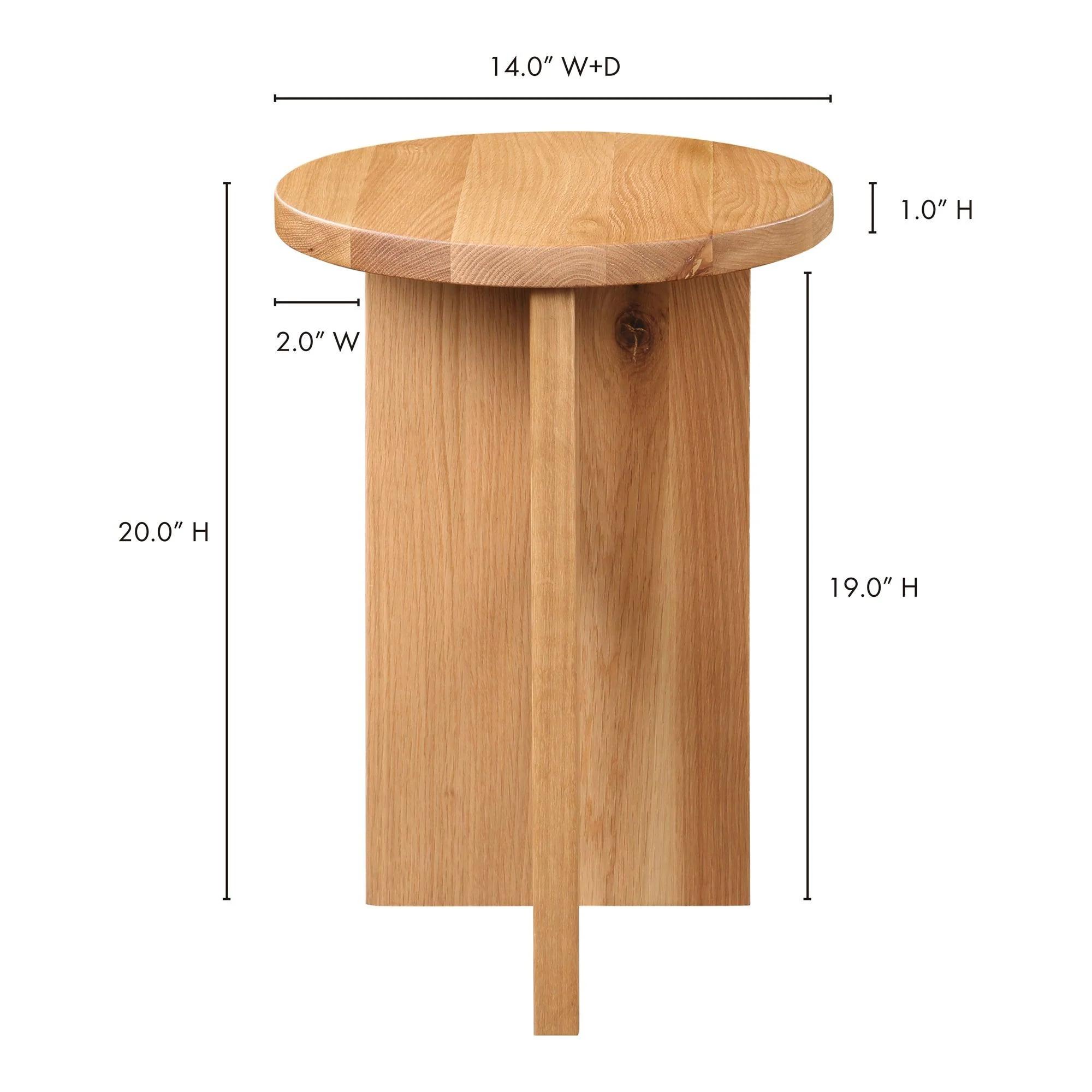 Grace Accent Table Natural Oak - Frankwebs