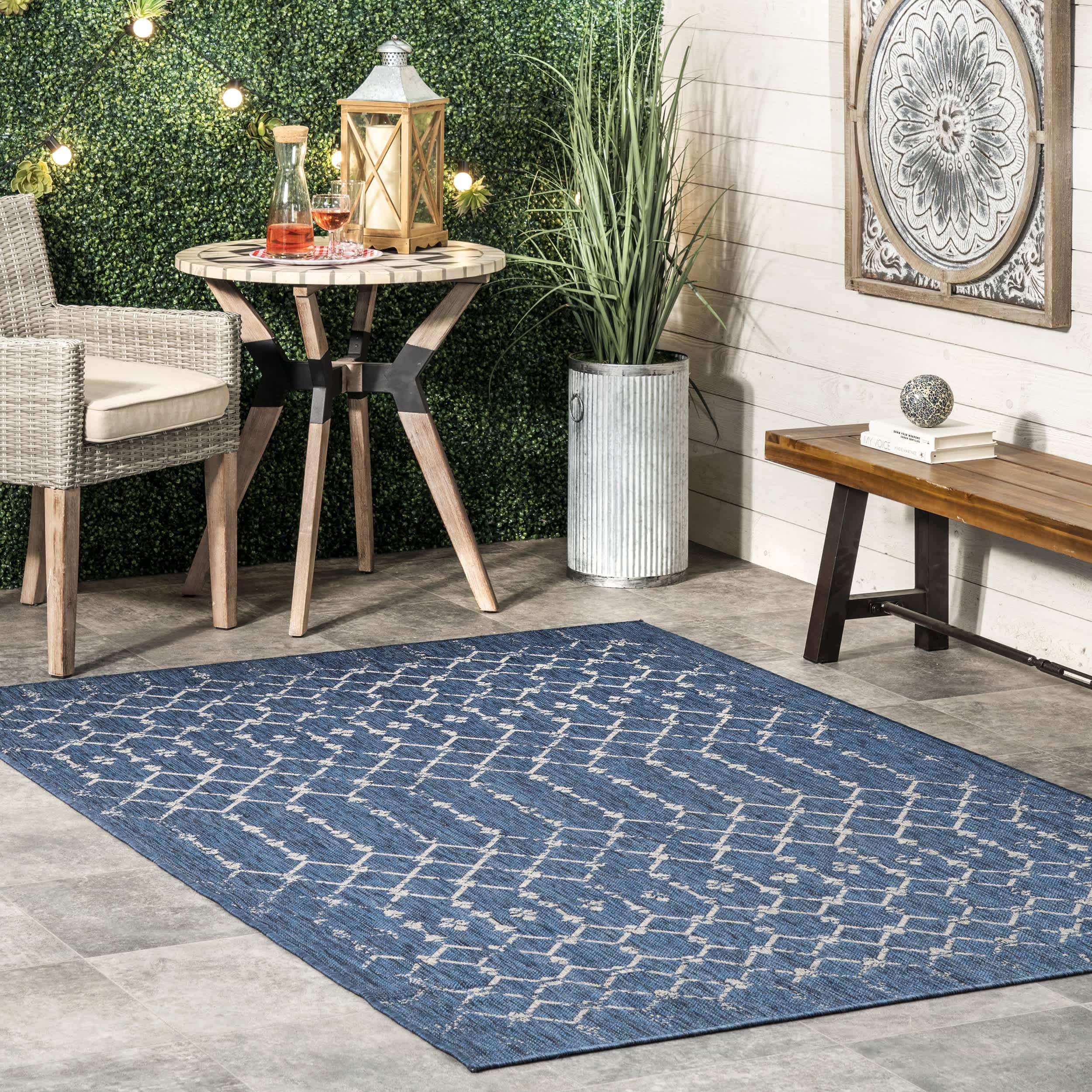 Grayson Moroccan Trellis Indoor/Outdoor Area Rug - Frankwebs