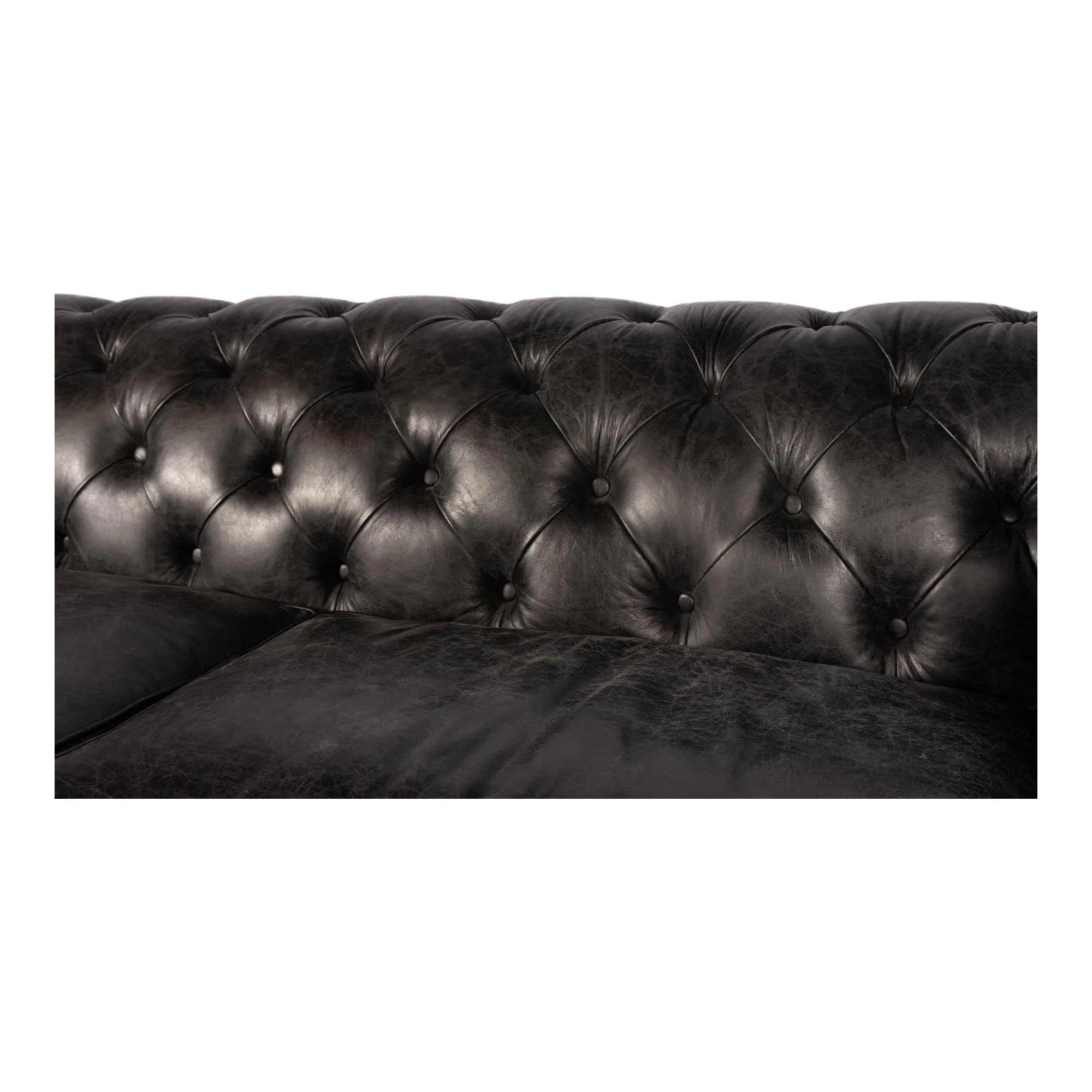 Birmingham Sofa Onyx Black Leather - Frankwebs
