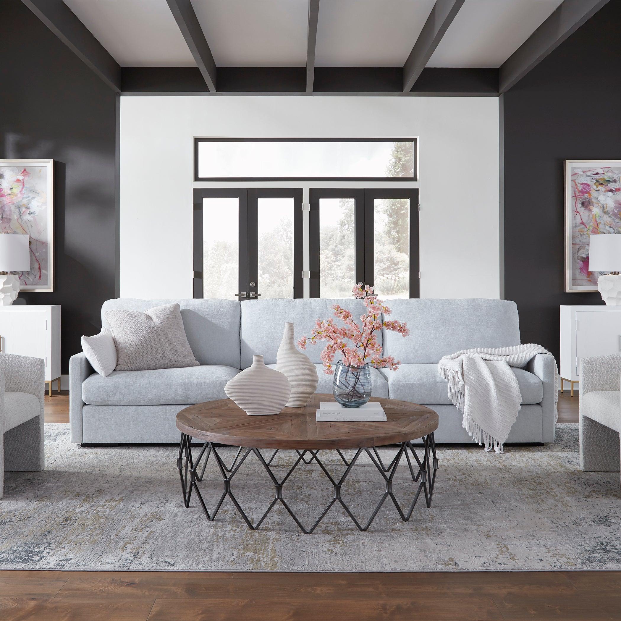 Refuge Cloud Blue Left Arm Facing Sofa - Frankwebs