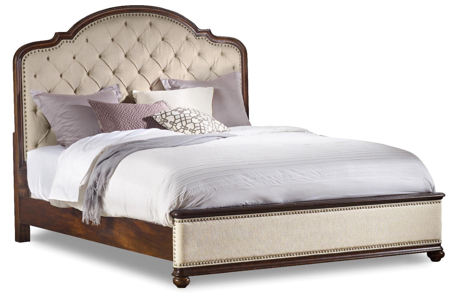 Leesburg Upholstered Bed with Wood Rails - Frankwebs