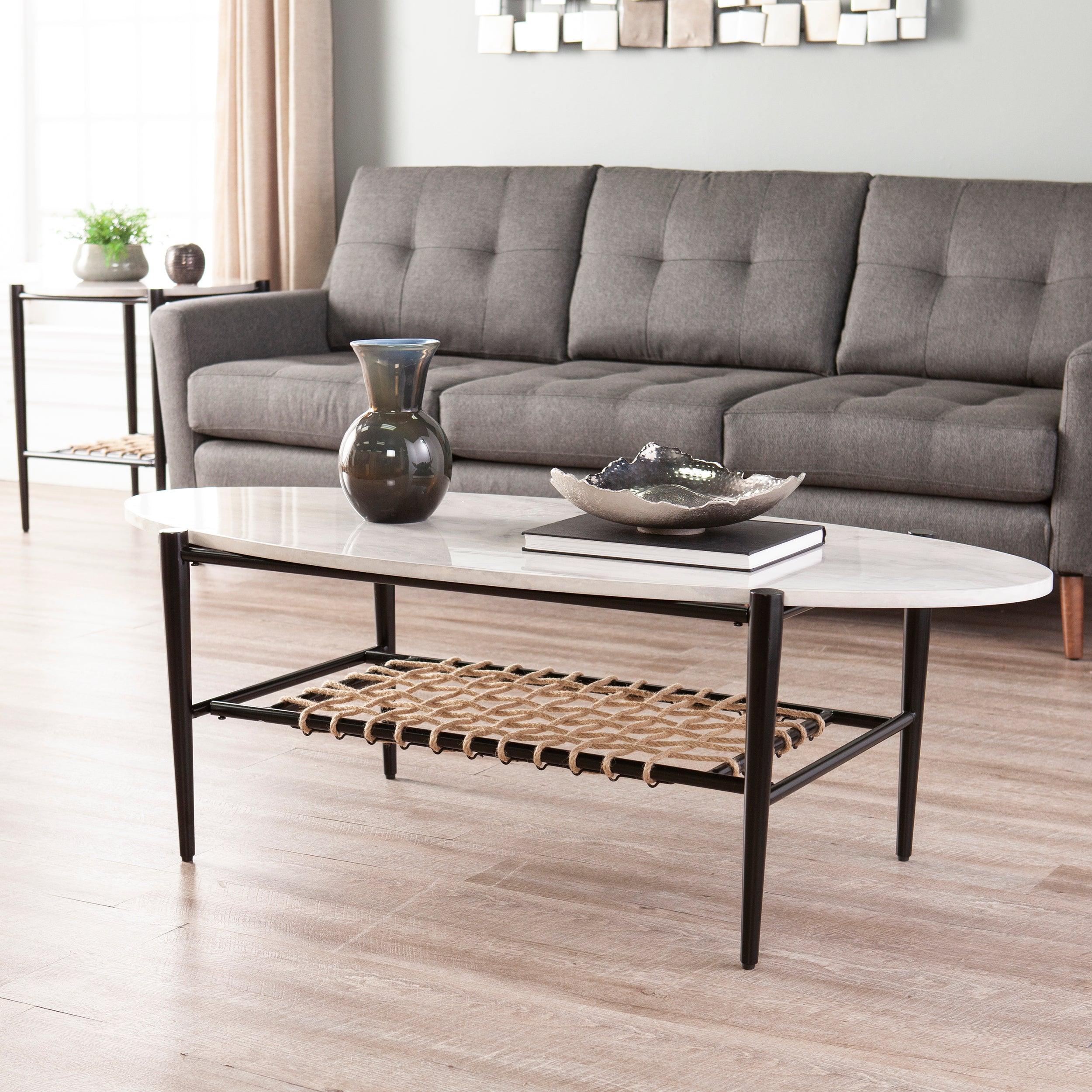 Holly & Martin Relckin Faux Marble Cocktail Table - Frankwebs