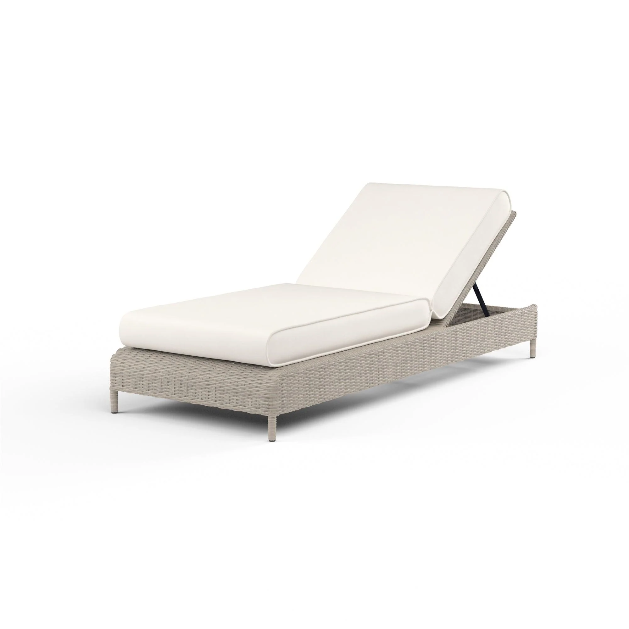 Manhattan Adjustable Chaise in Linen Canvas w/ Self Welt - Frankwebs