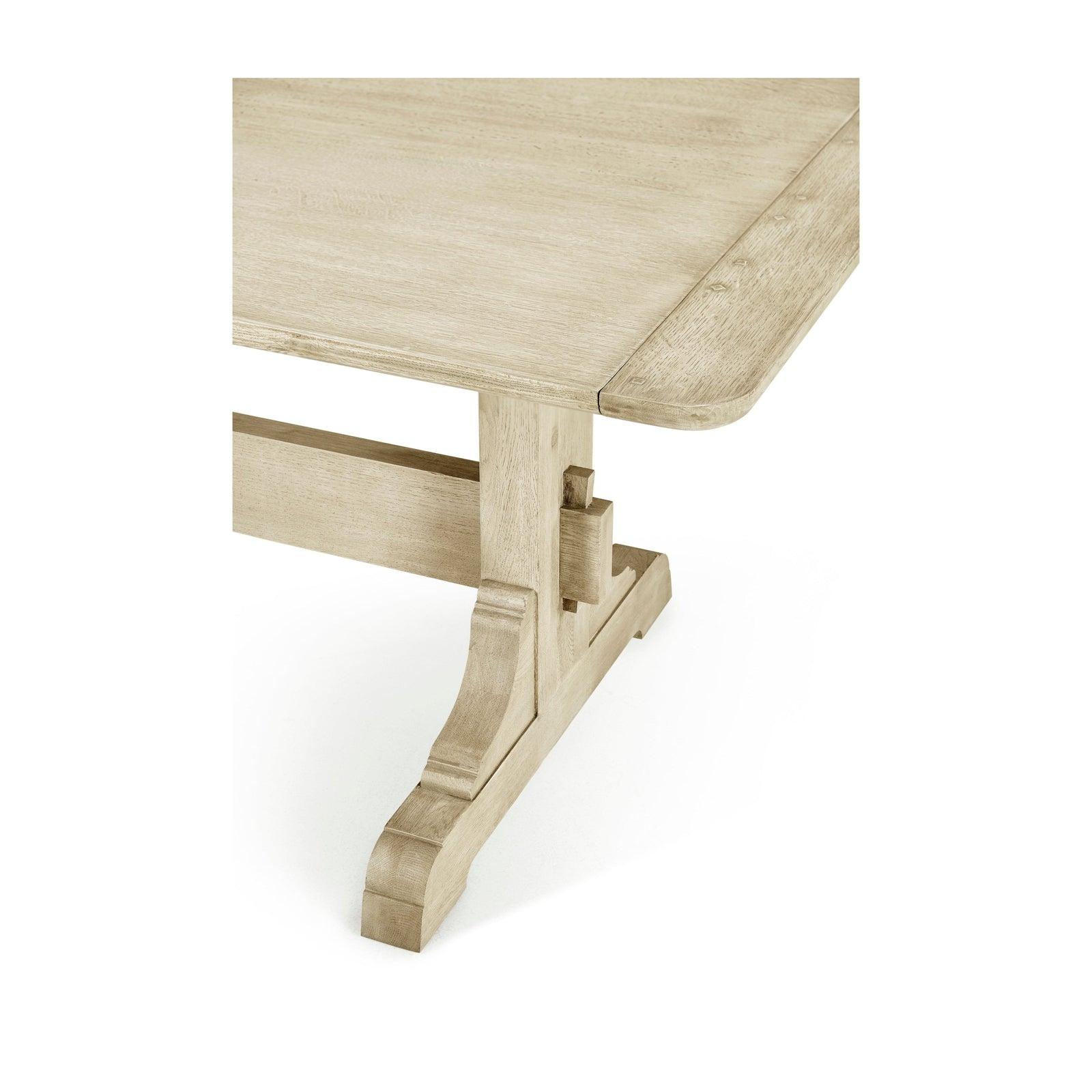 Timeless Epoch Trestle Dining Table in Stripped Oak - Frankwebs