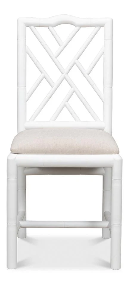 Brighton Bamboo Side Chair - White - Set of 2 - Frankwebs