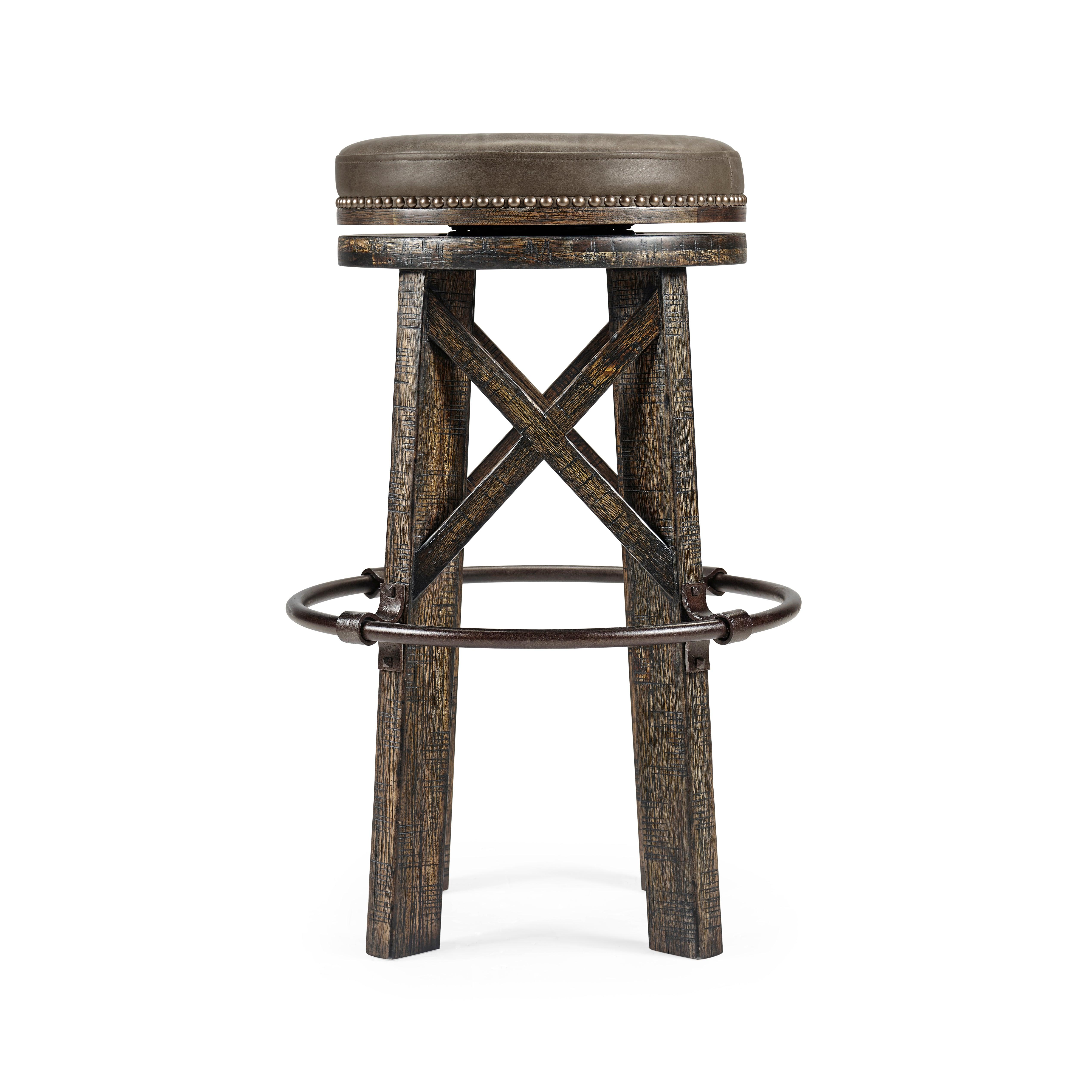 Casual Accents Dark Driftwood Bar Stool - Frankwebs