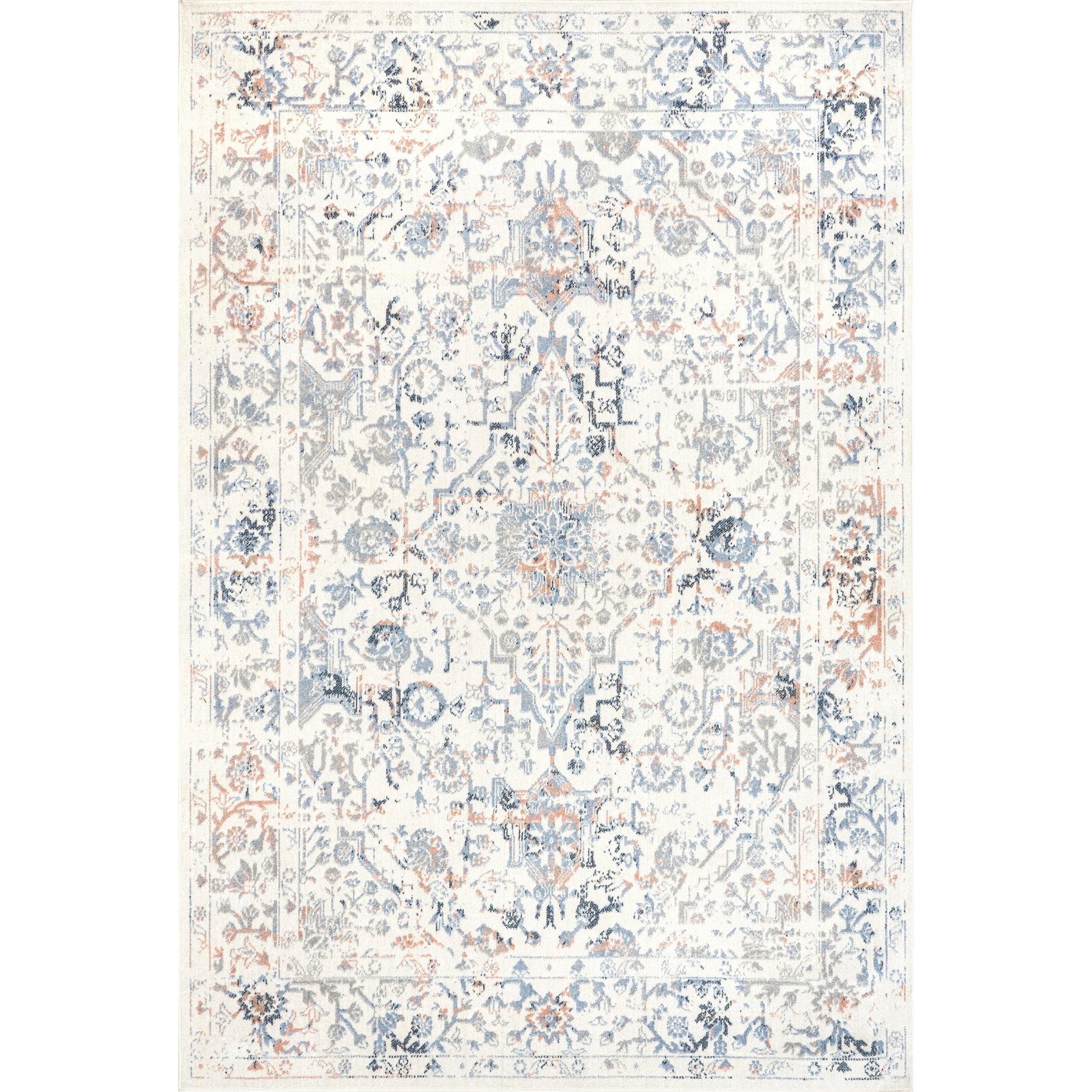 Everlee Faded Persian Machine Washable Area Rug - Frankwebs