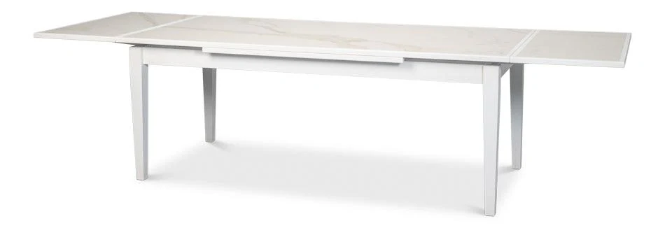 Rect. Extension Dining Table - White - Frankwebs