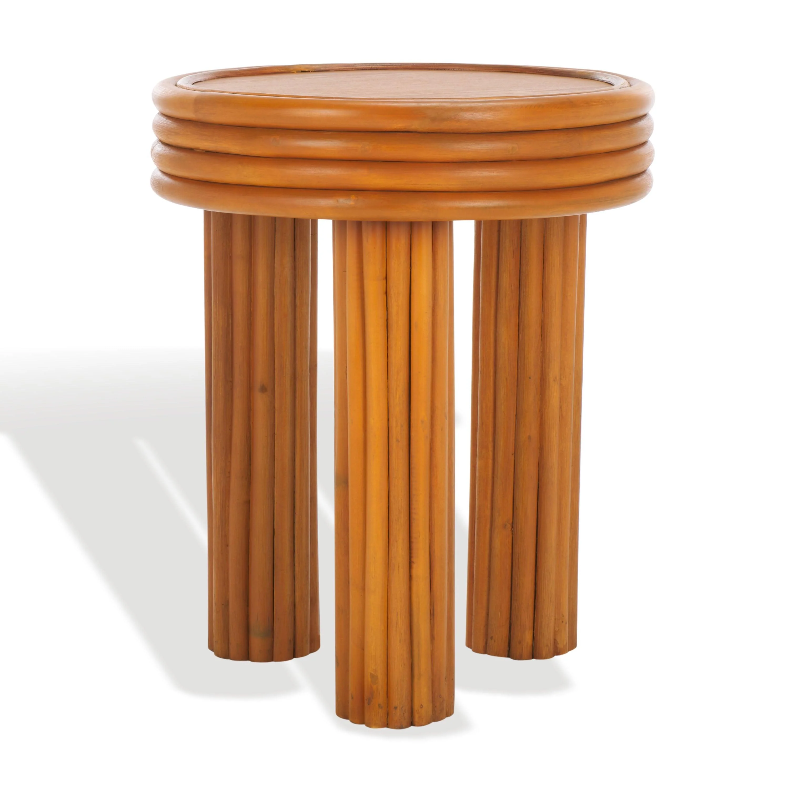 BAYARD RATTAN ROUND ACCENT TABLE - Frankwebs