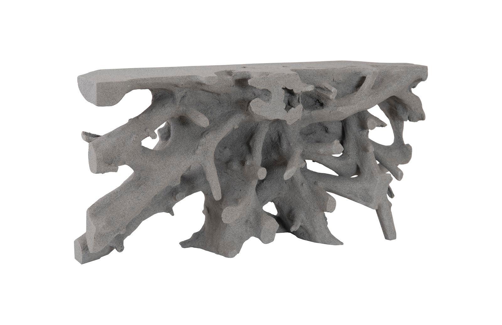 Beau Cast Root Console Table, Dark Granite - Frankwebs