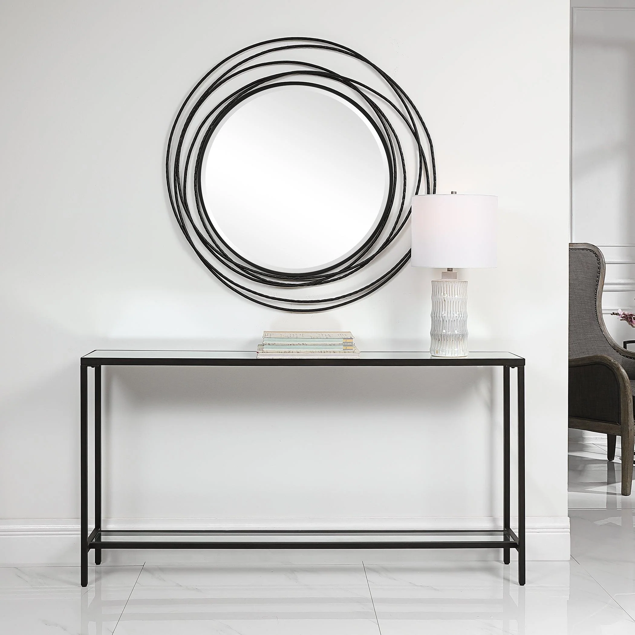 HAYLEY BLACK CONSOLE TABLE - Frankwebs