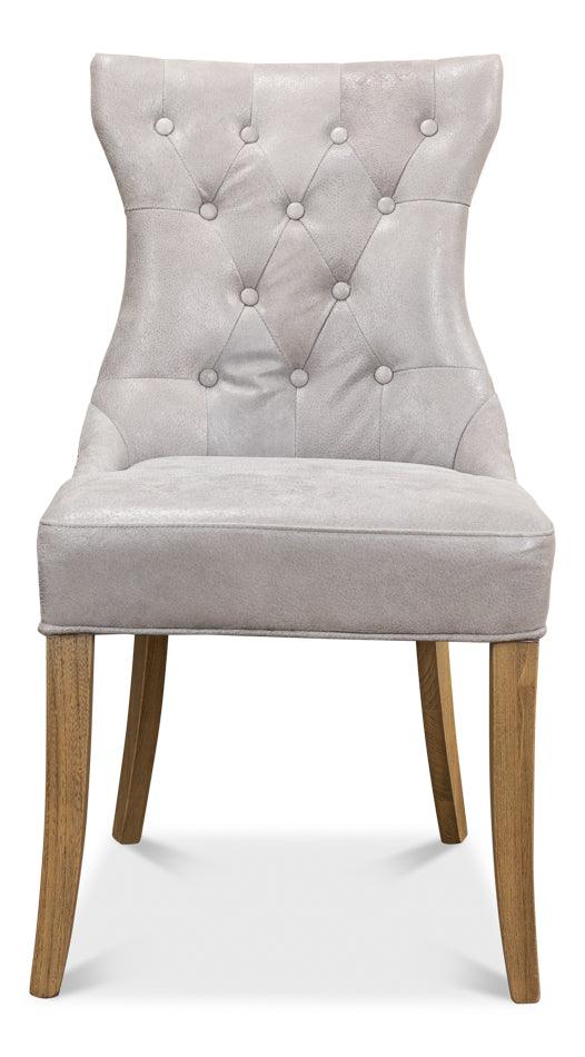Sophie Side Chair Gray Leather - Set of 2 - Frankwebs