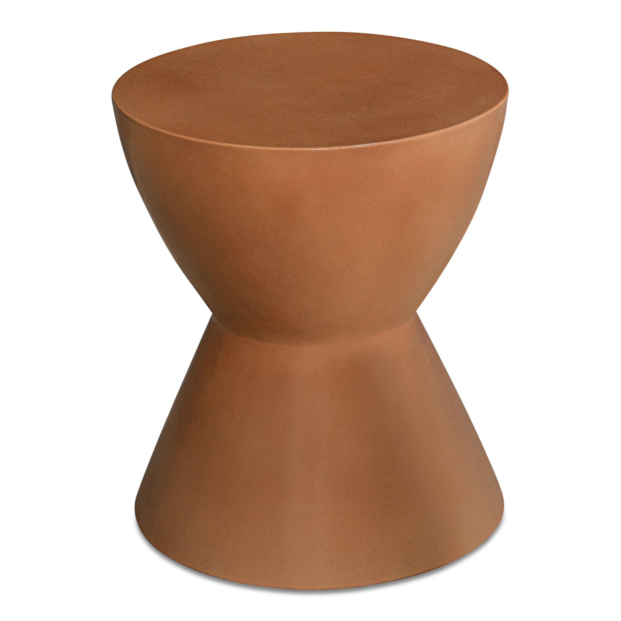 Hourglass Outdoor Stool Terracotta - Frankwebs