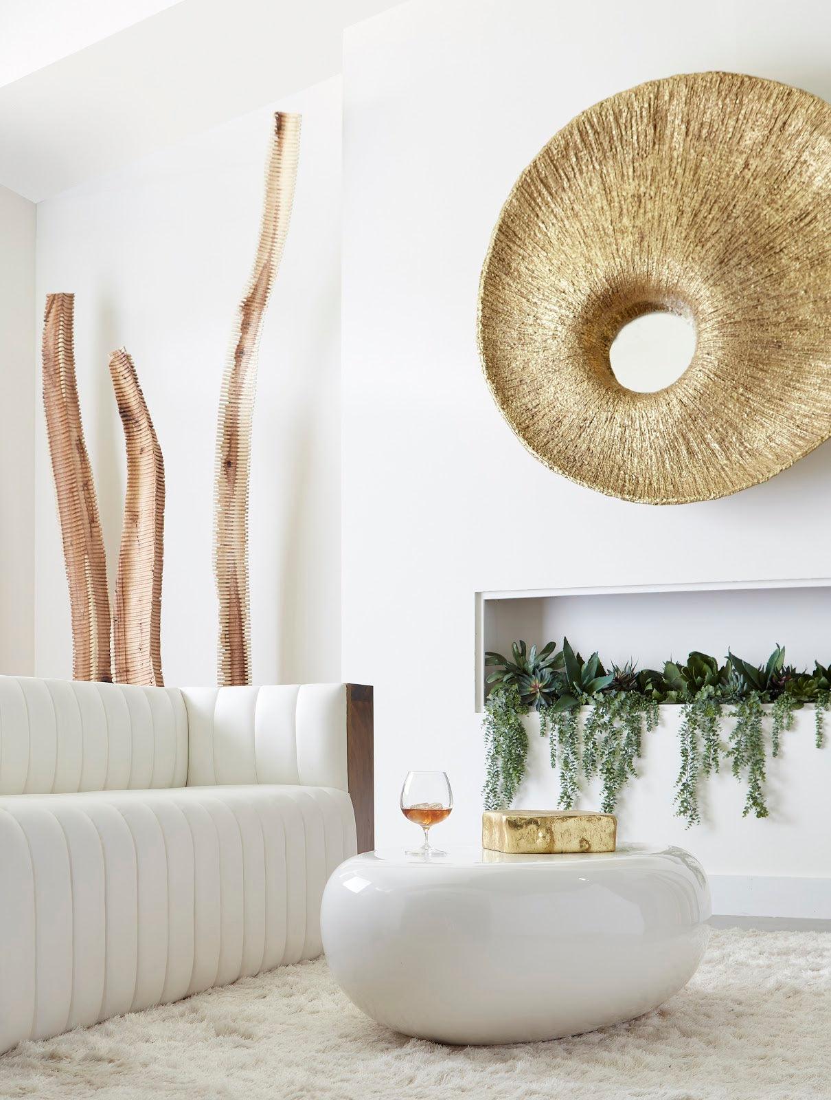 River Stone Coffee Table, Small, Gel Coat White - Frankwebs