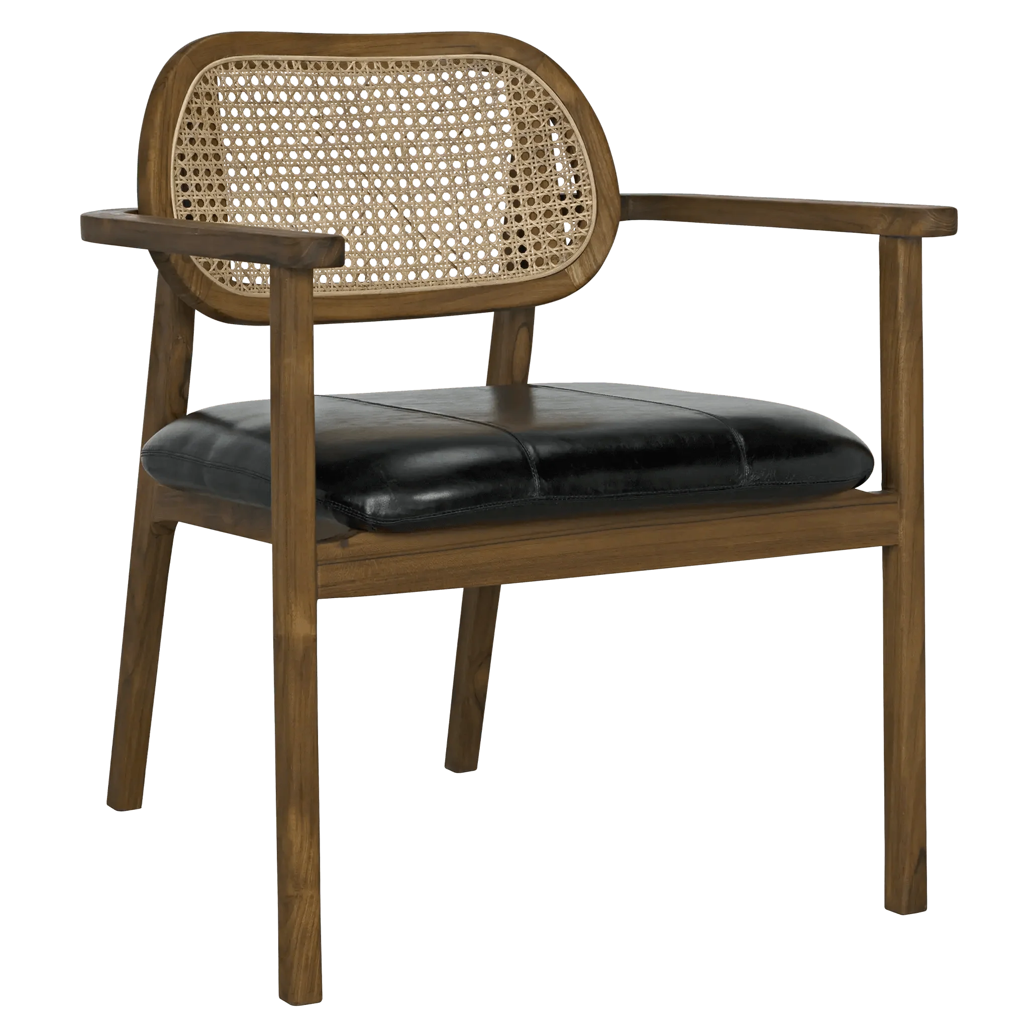 Tolka Chair, Teak with Leather Seat - Frankwebs