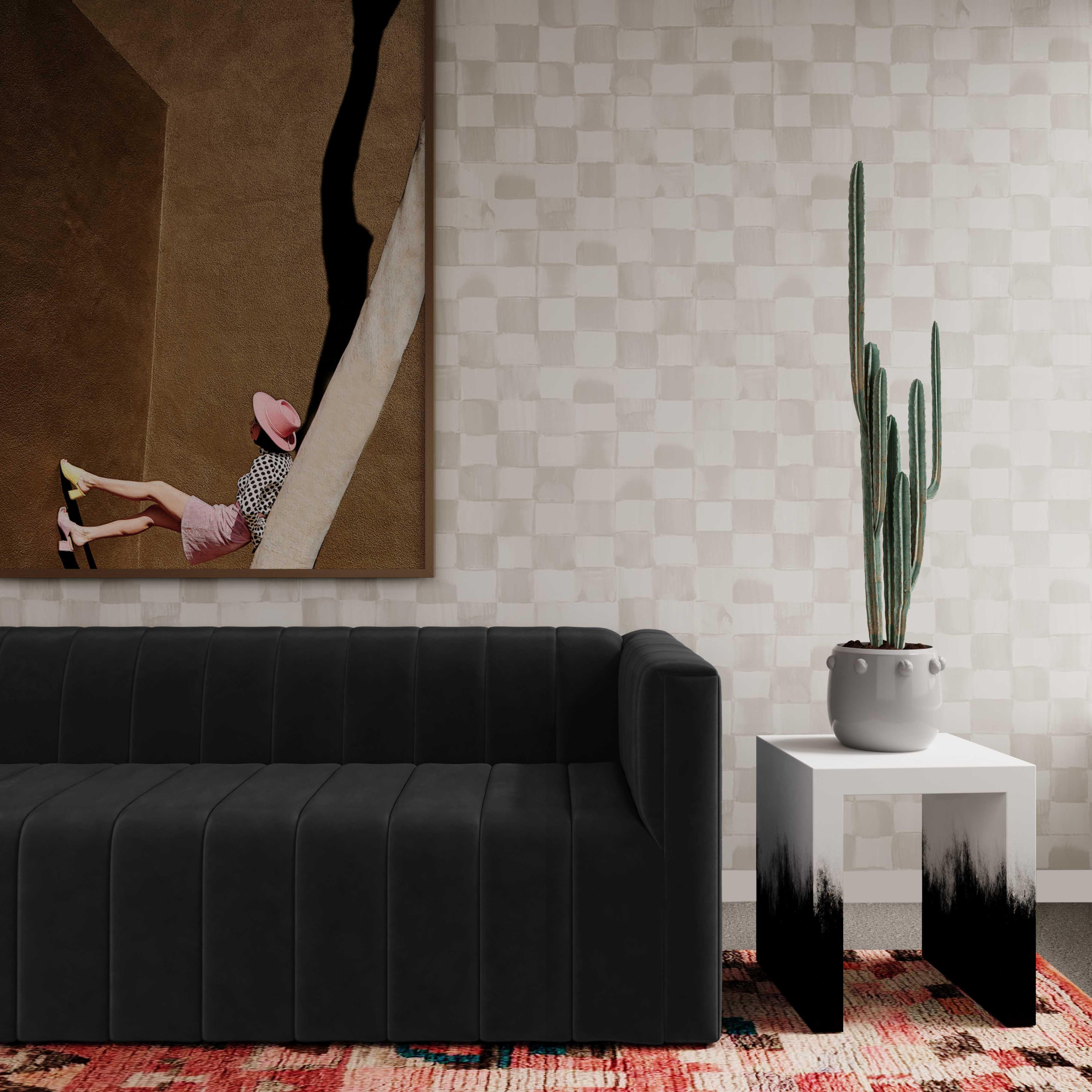 Matra Black and White End Table - Frankwebs