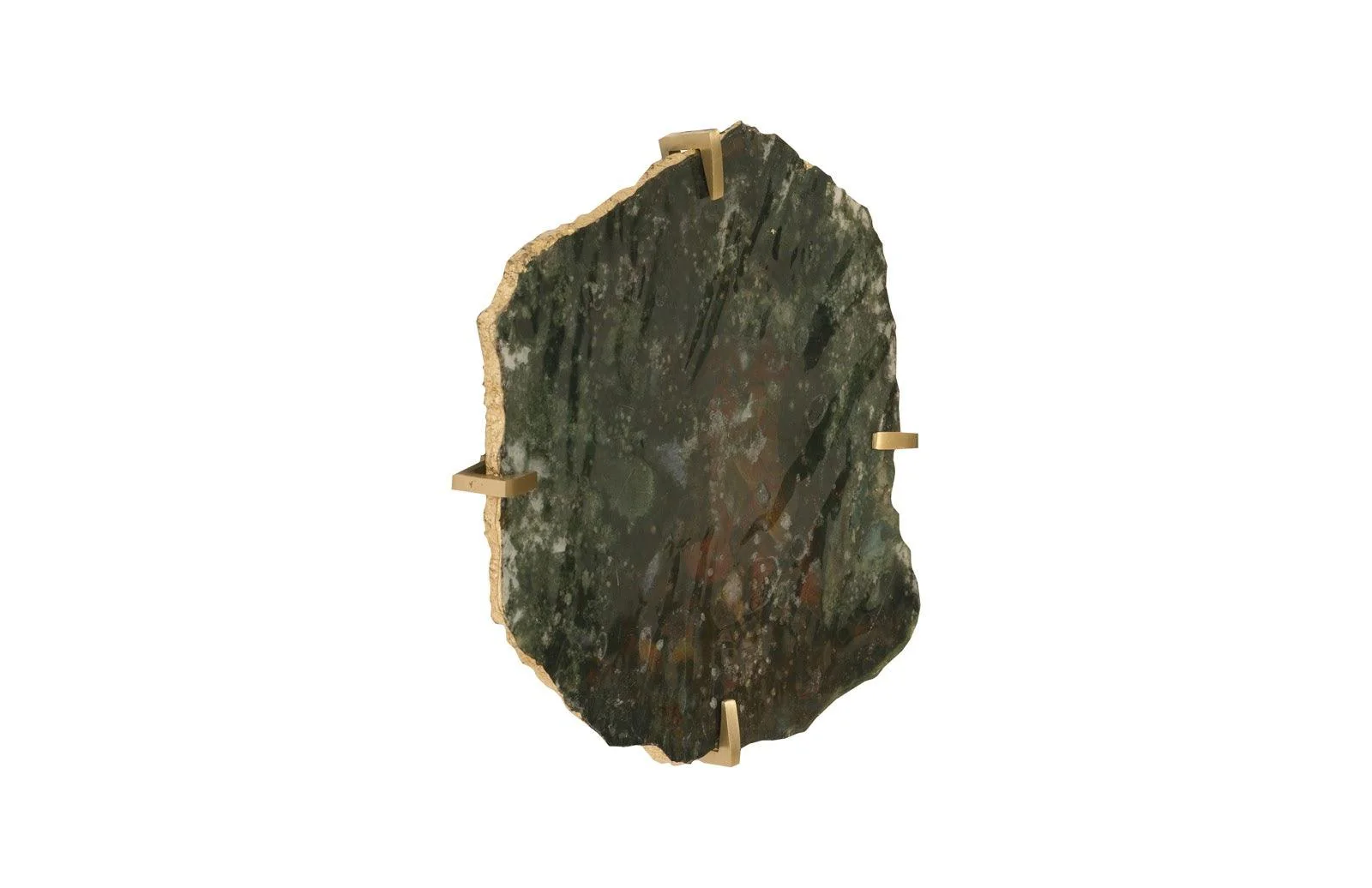 Gem Wall Tile in Brass Setting, Glacier Charcoal - Frankwebs