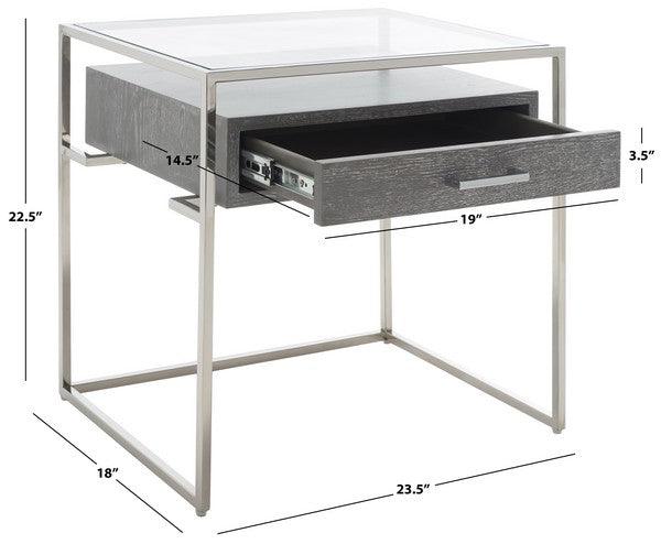 CAELAN GLASS SIDE TABLE - Frankwebs