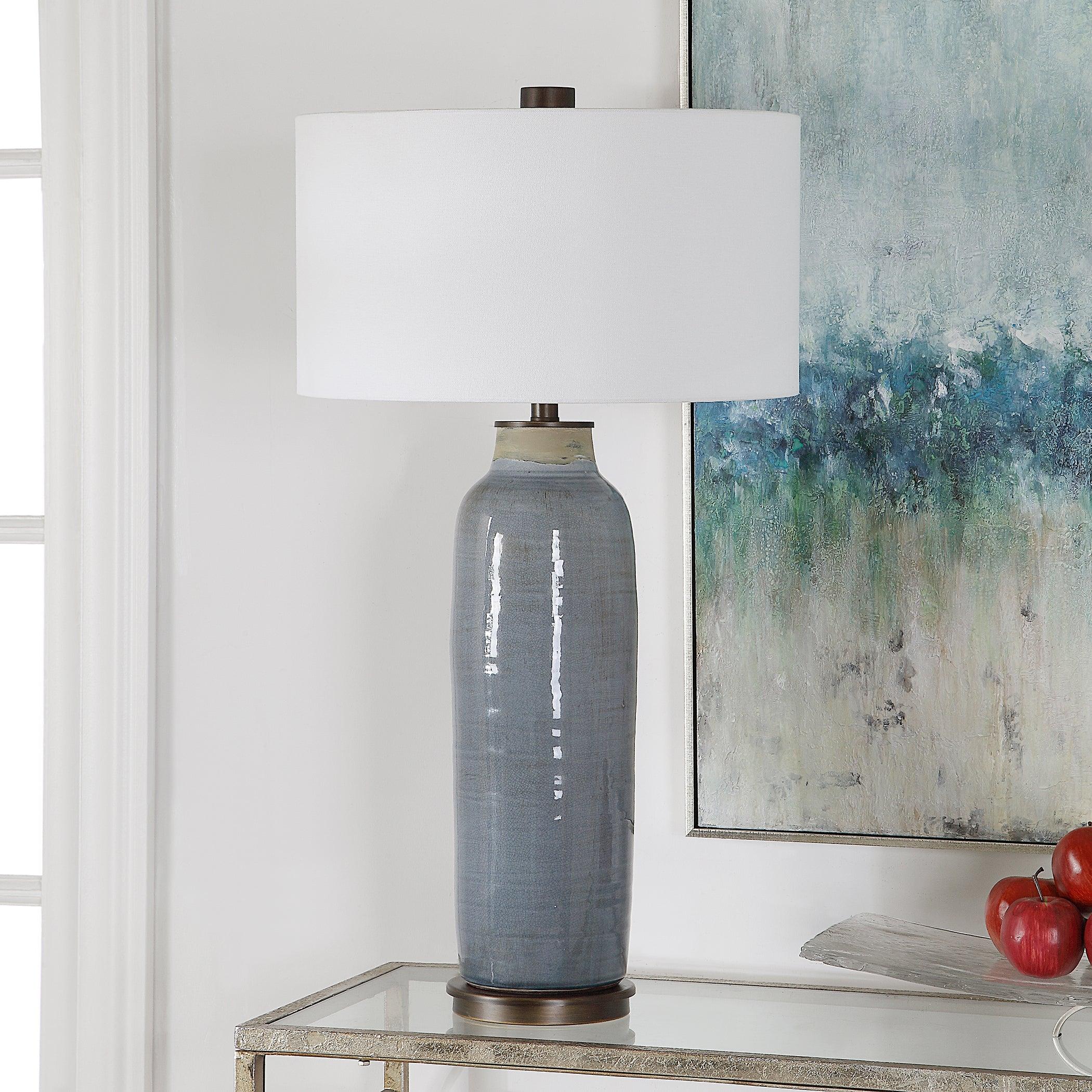 VICENTE SLATE BLUE TABLE LAMP - Frankwebs