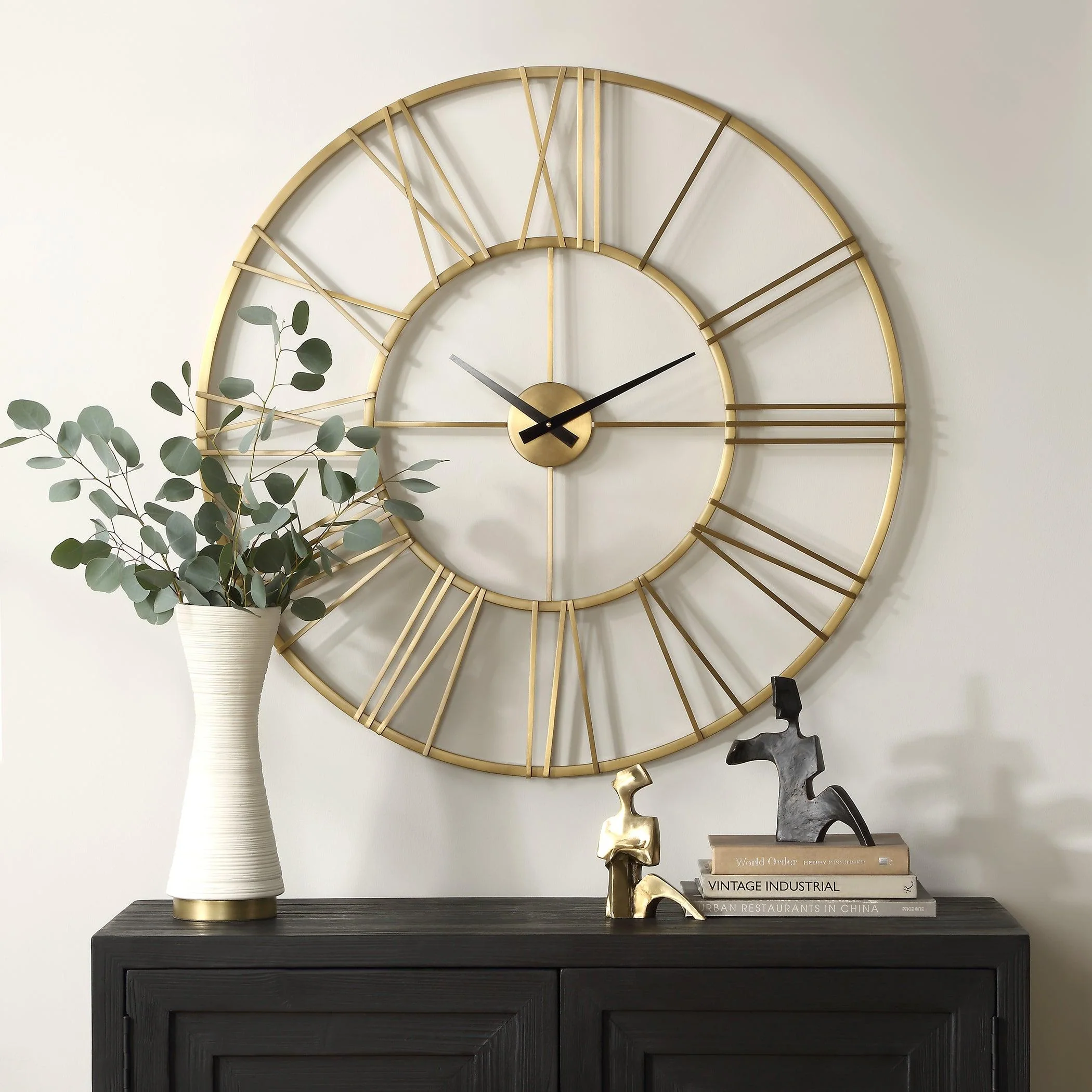 Keyann Brass Wall Clock - Frankwebs