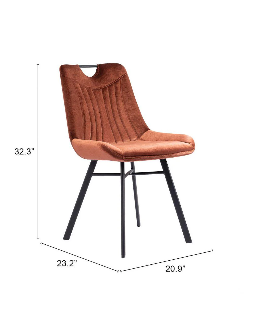 Tyler Dining Chair (Set of 2) Brown - Frankwebs