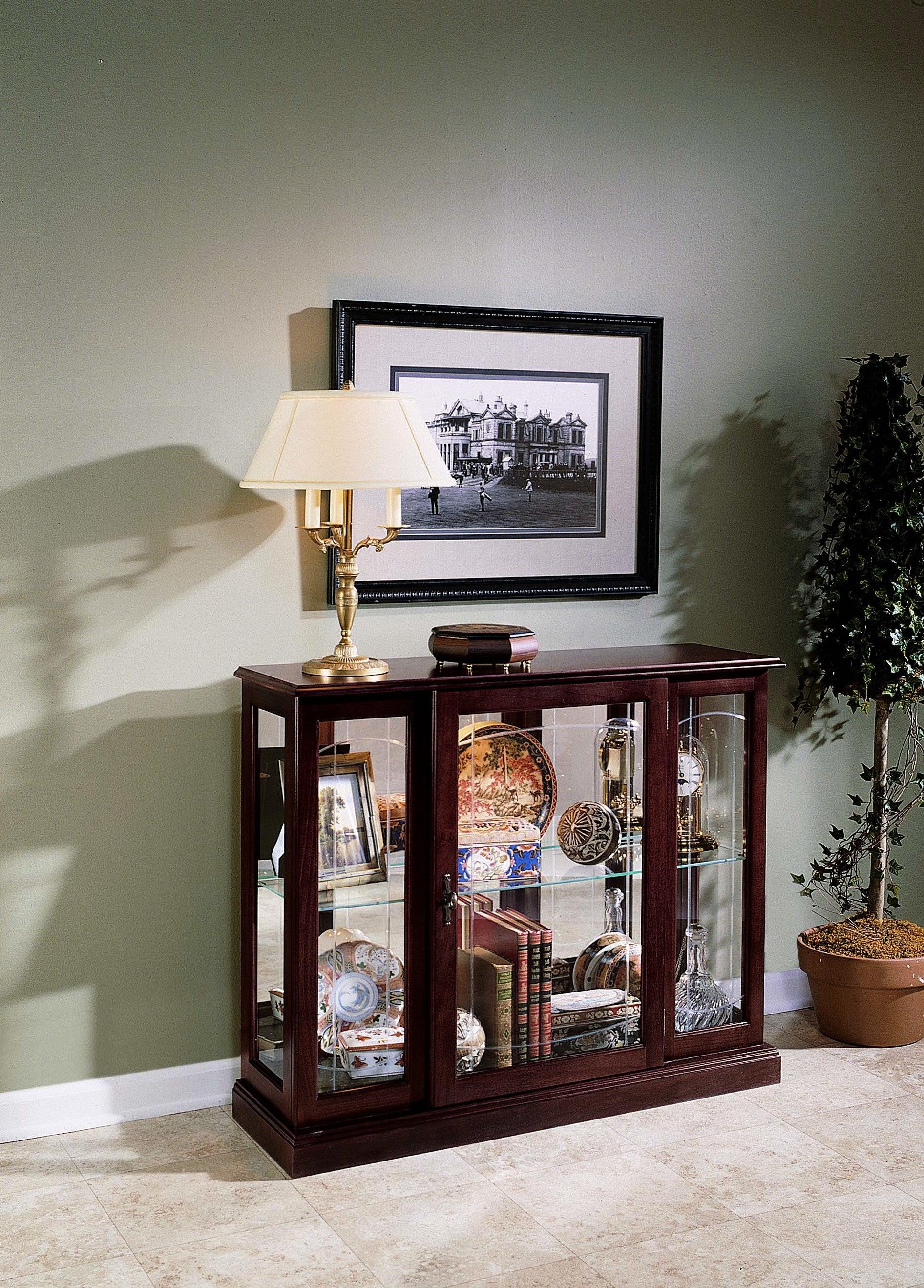 Lighted 1 Shelf Console Display Cabinet - Frankwebs