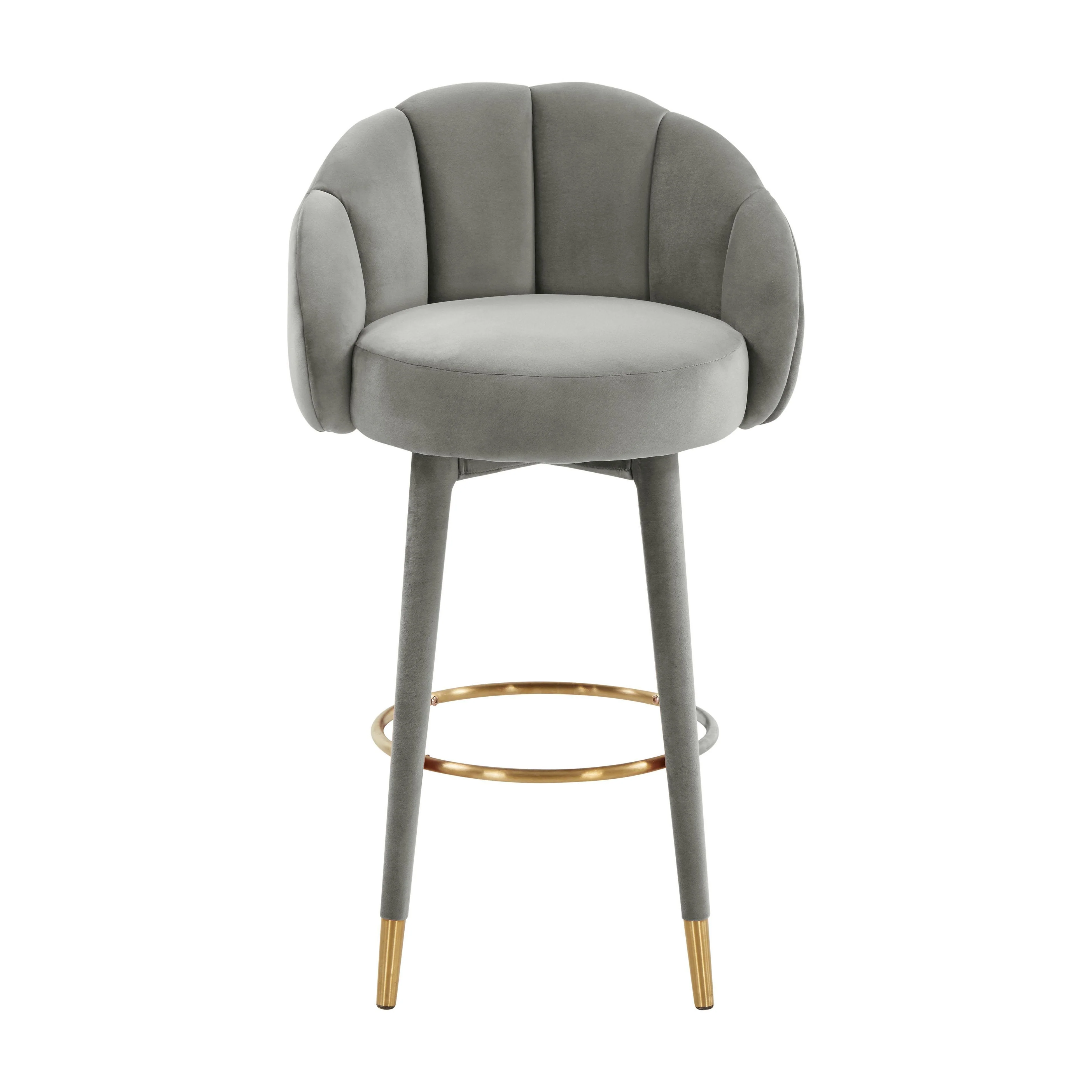 Myla Light Grey Swivel Bar Stool - Frankwebs