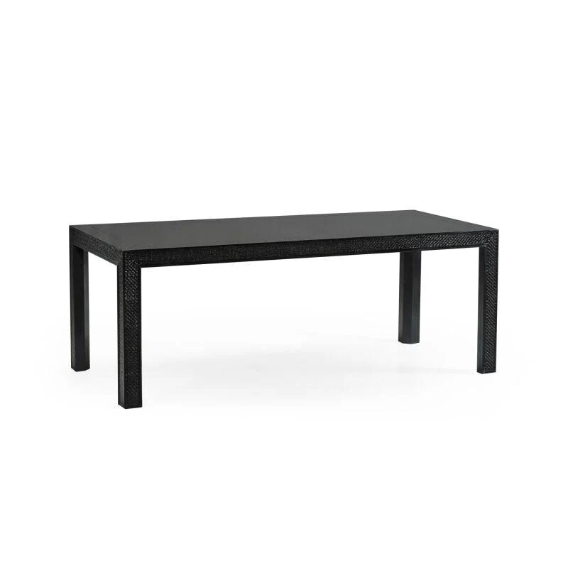 Traditional Accents Ebonized & Rattan Parson Table - Frankwebs