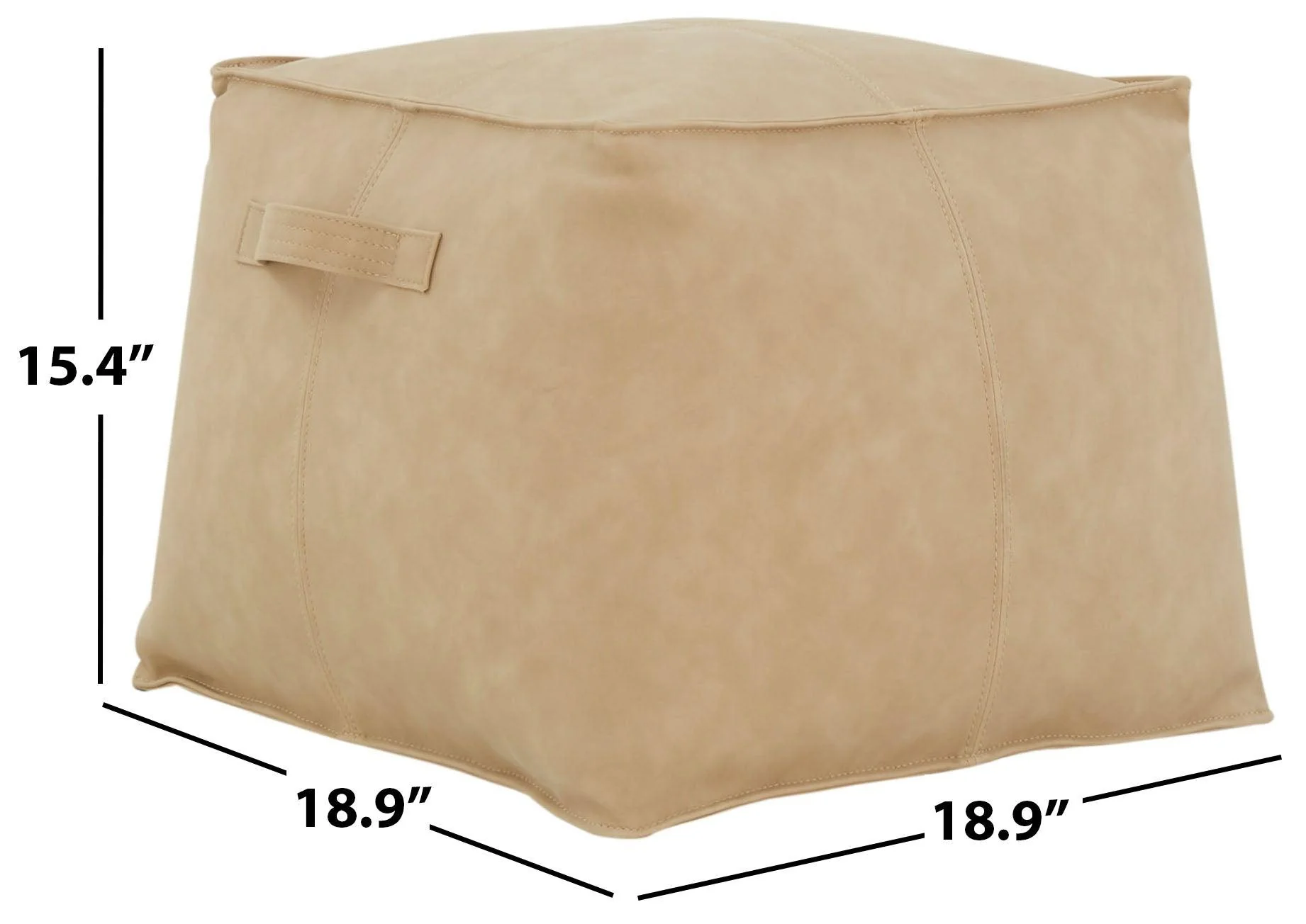 PABLO VEGAN LEATHER POUF - Frankwebs