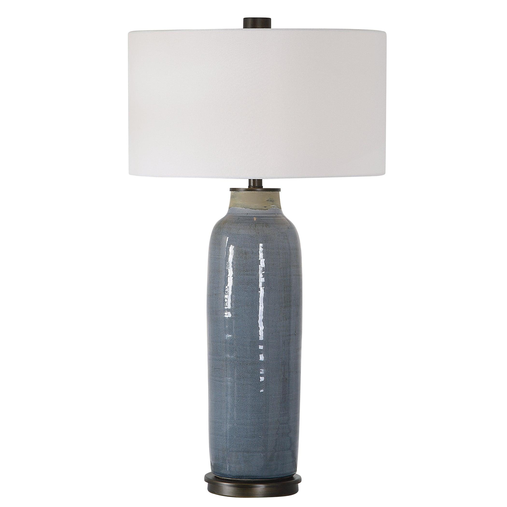 VICENTE SLATE BLUE TABLE LAMP - Frankwebs