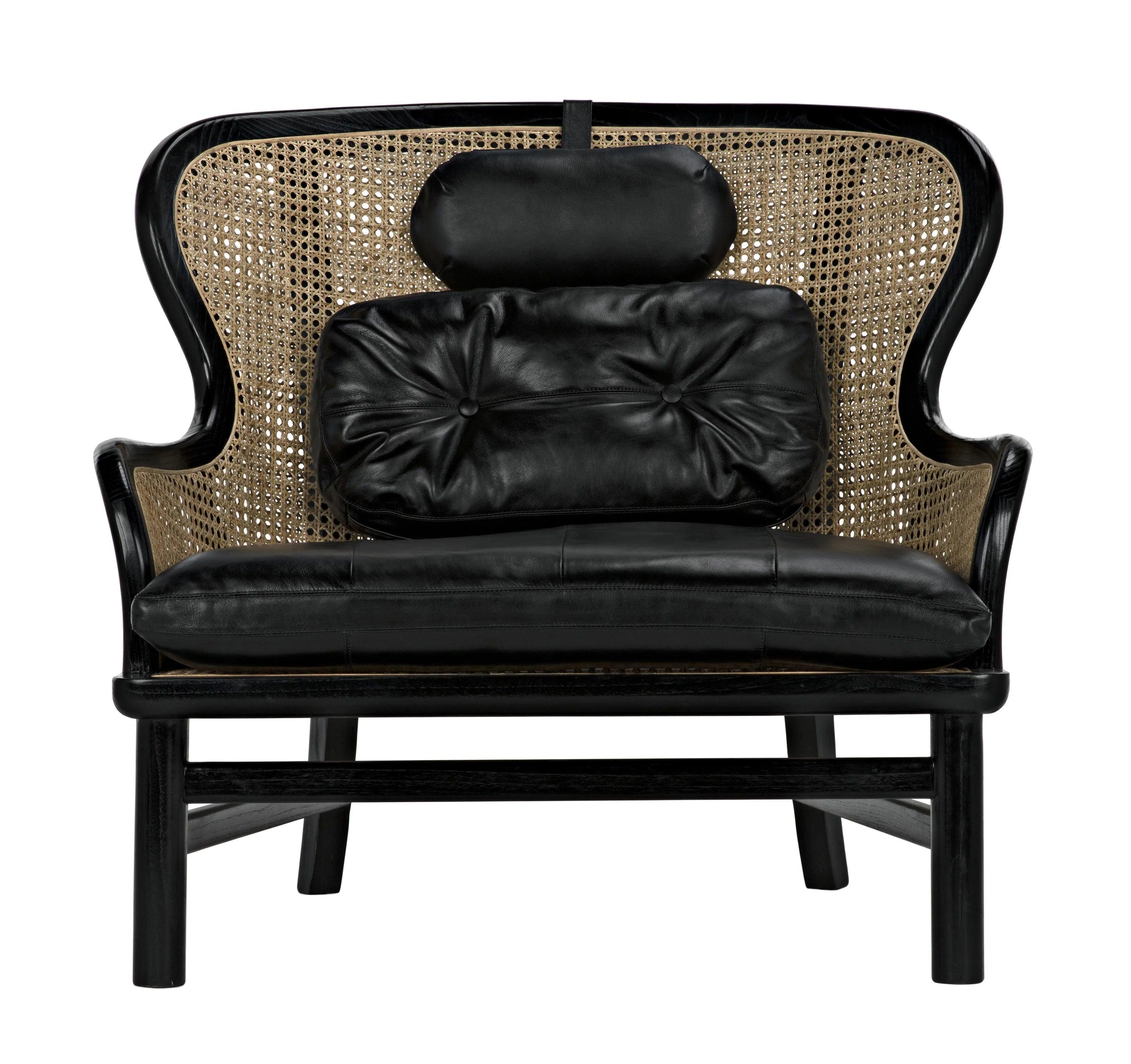 Marabu Chair, Charcoal Black with Leather - Frankwebs