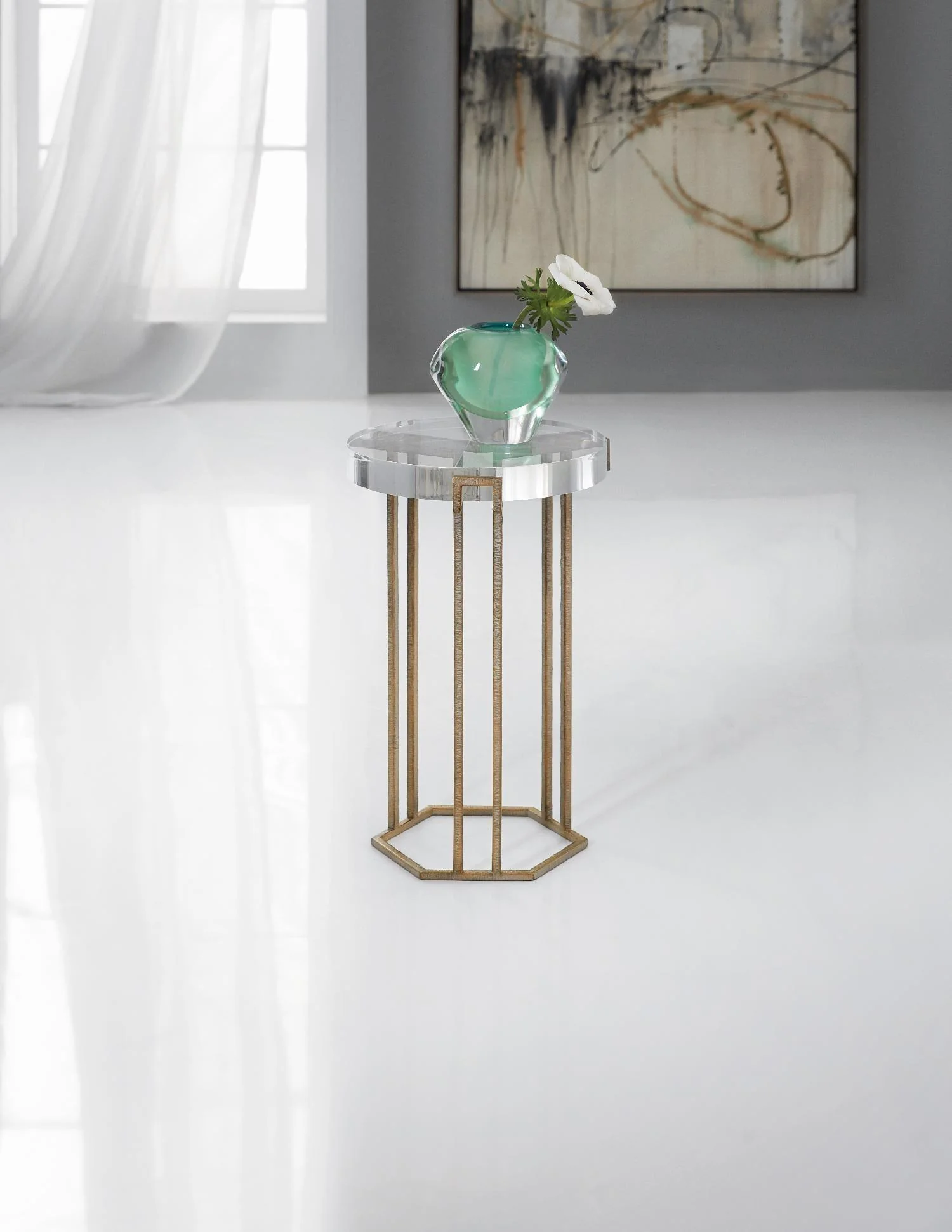 Melange Grove Round End Table - Frankwebs