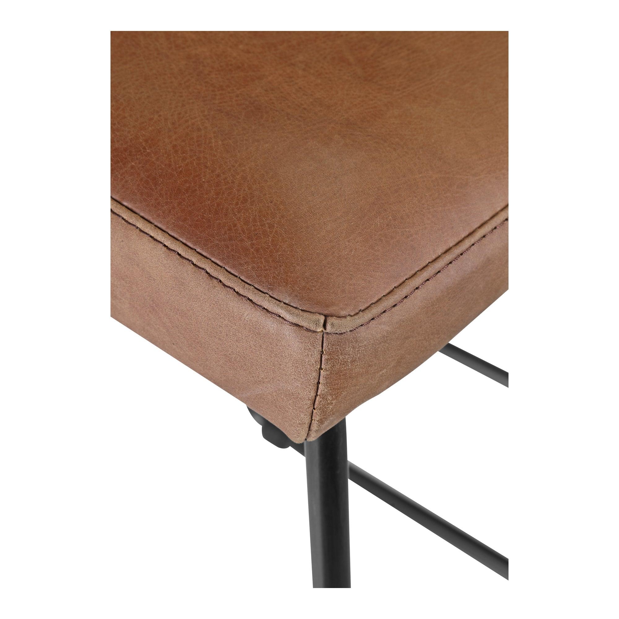 Starlet Counter Stool Open Road Brown Leather - Set Of Two - Frankwebs