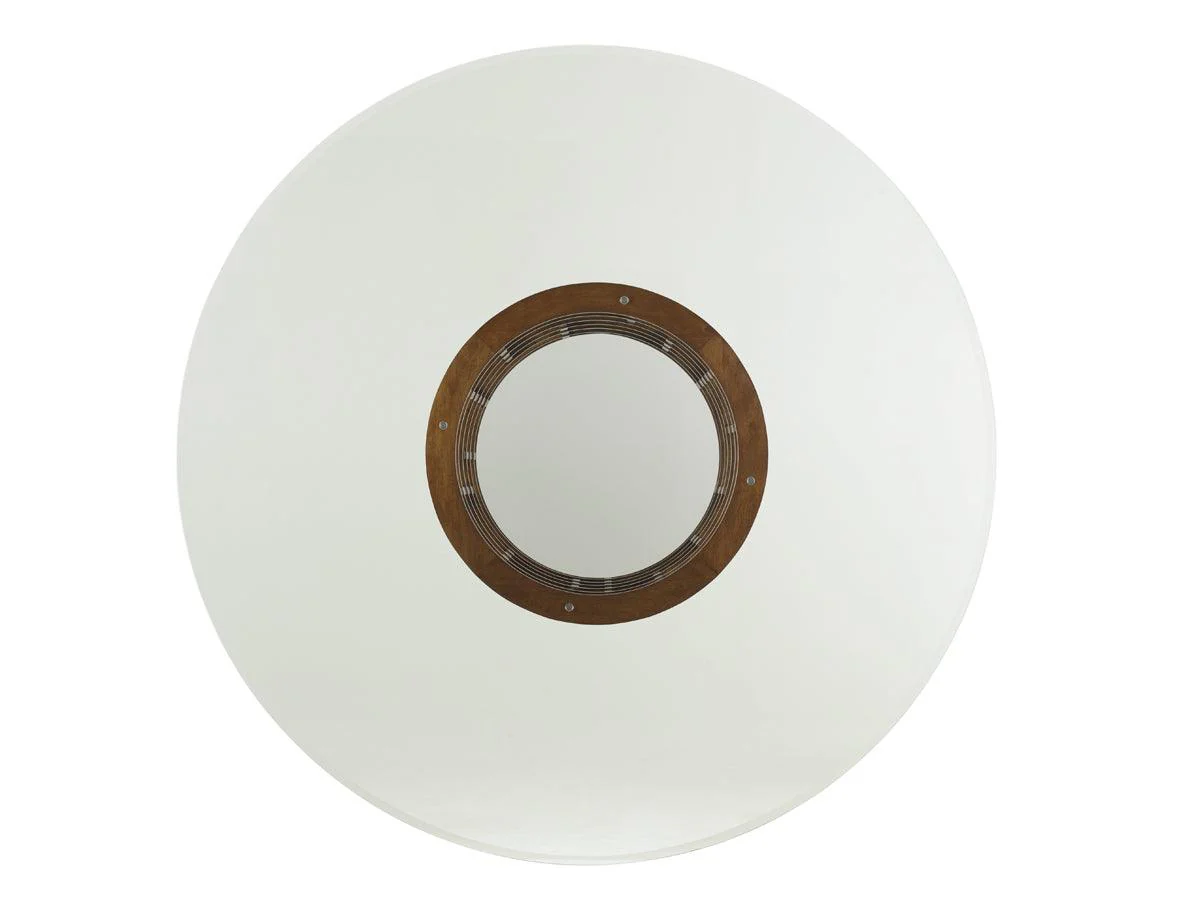 Island Fusion Meridien Round Dining Table With 72 Inch Glass Top - Frankwebs