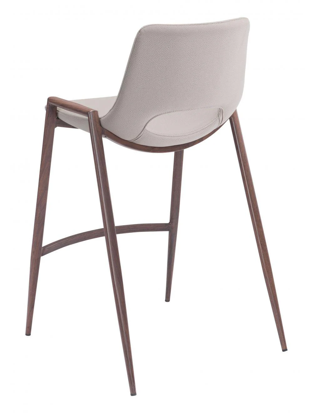 Desi Counter Chair (Set of 2) Beige & Walnut - Frankwebs