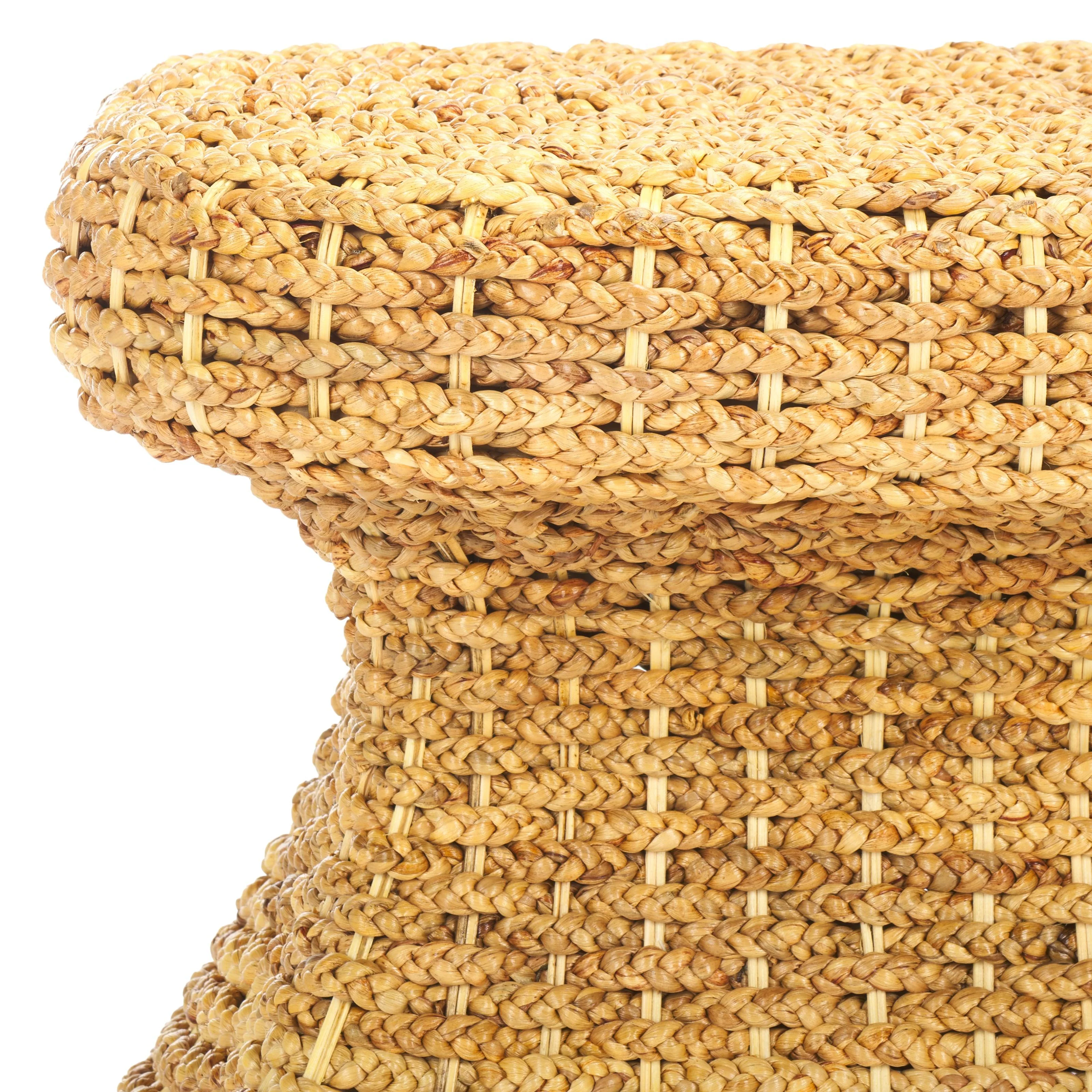 CAPRIANNA WOVEN WATERHYACINTH ACCENT TABLE - Frankwebs