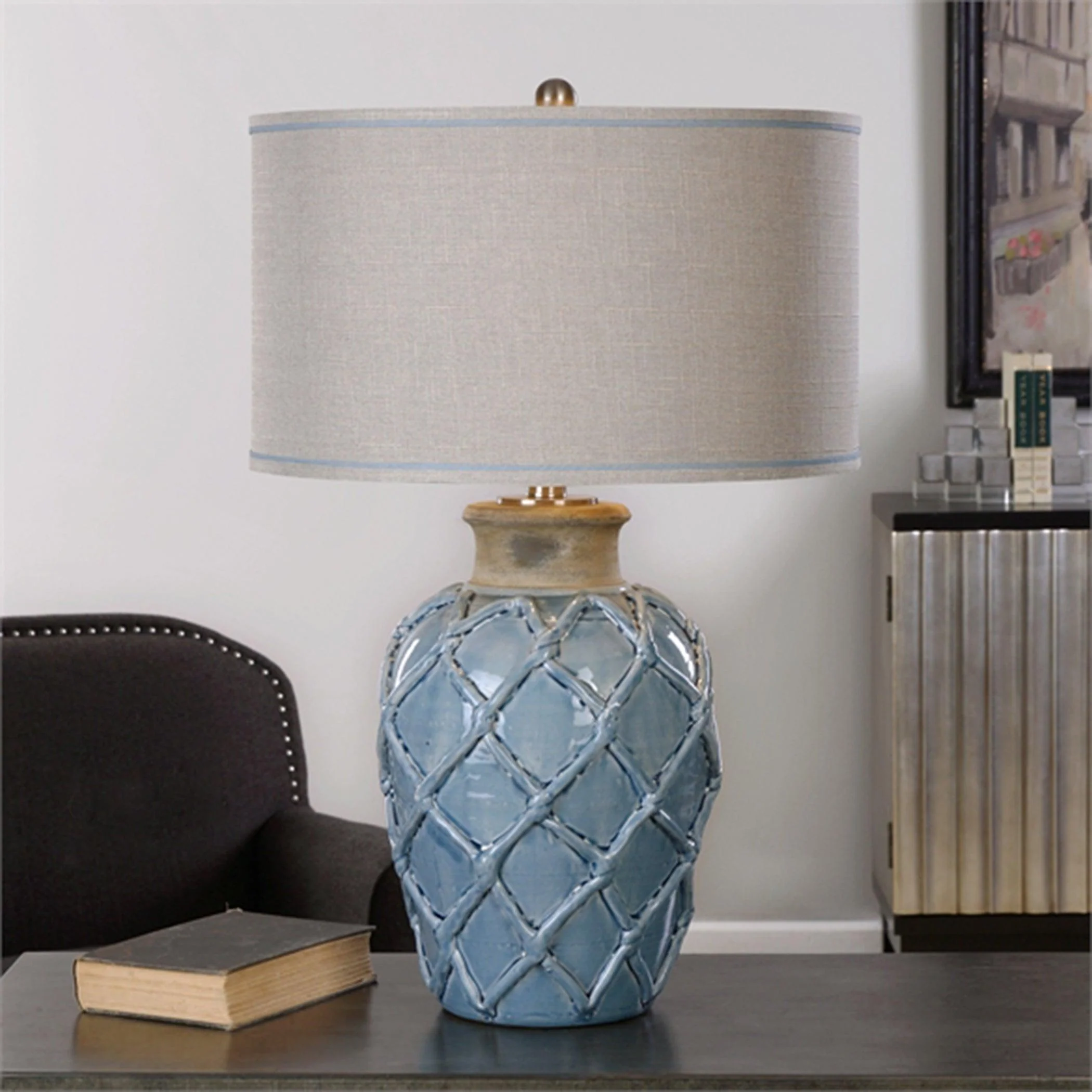 PARTERRE PALE BLUE TABLE LAMP - Frankwebs