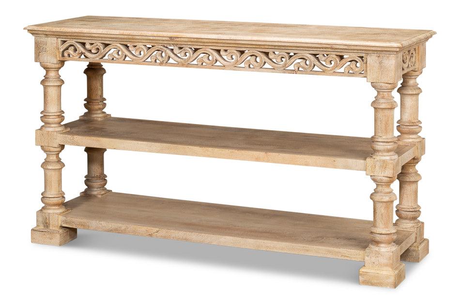 Fowler Carved Console W/Shelf - Frankwebs