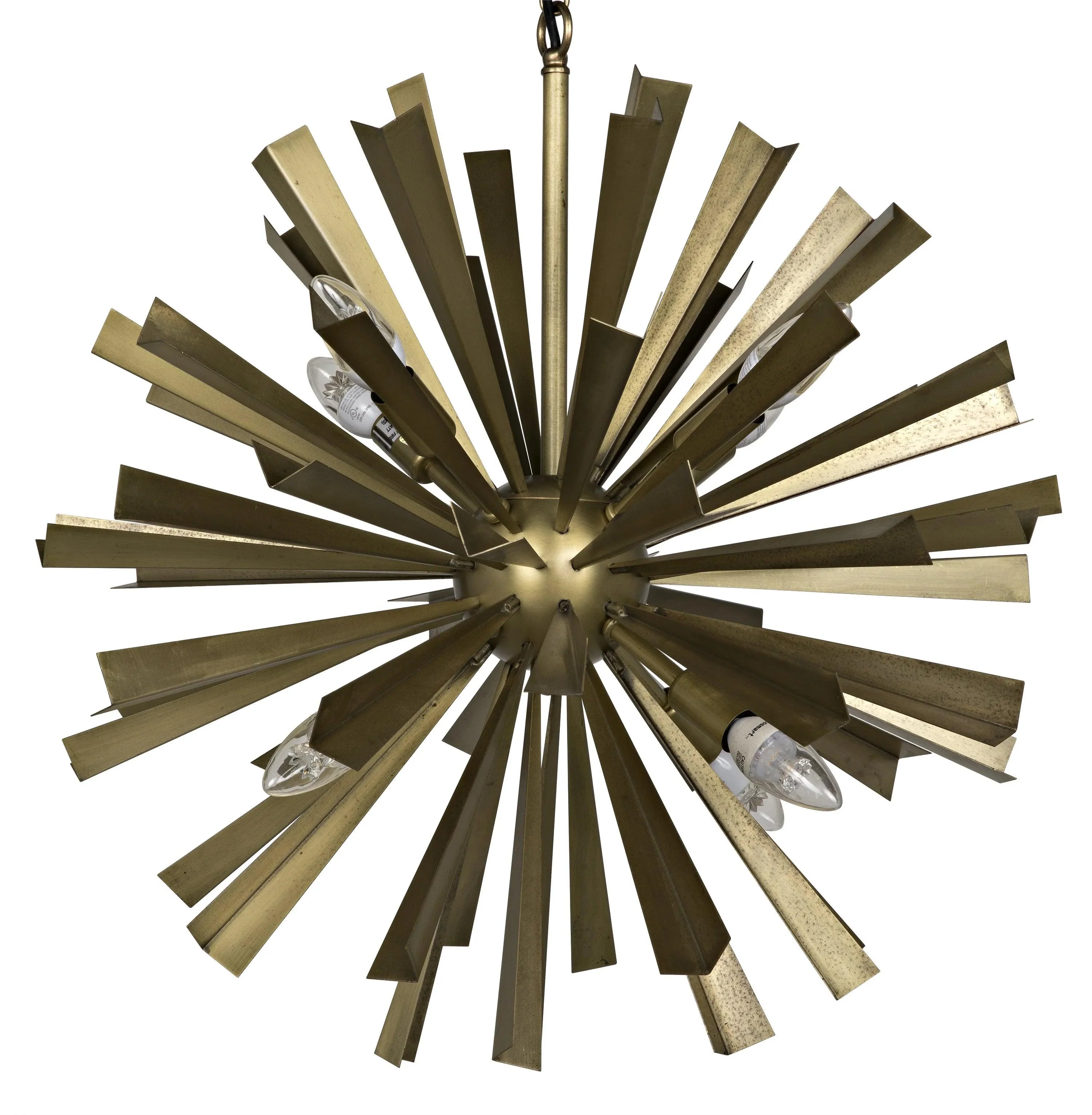 Bero Chandelier, Metal with Brass Finish - Frankwebs