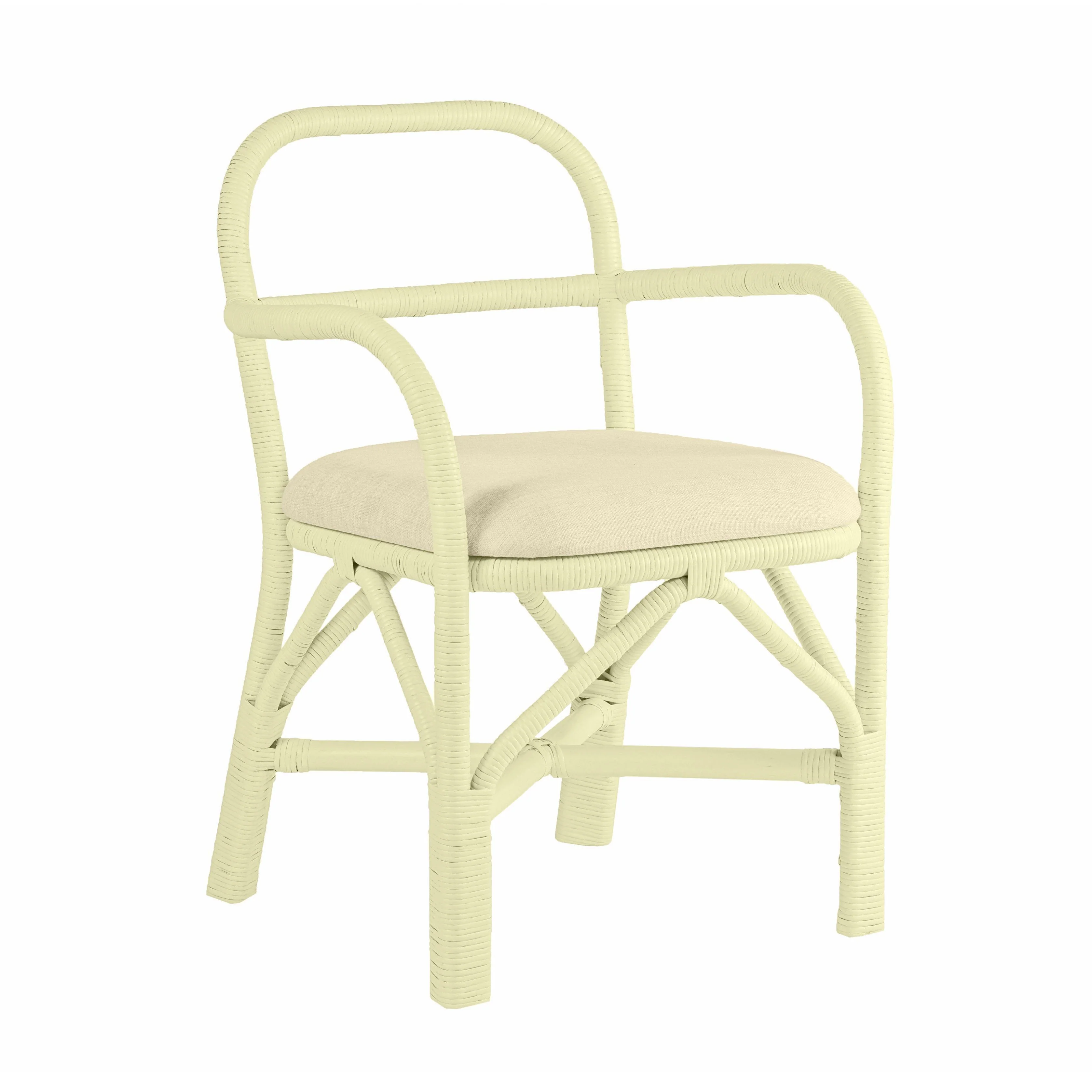 Ginny Cream Rattan Dining Chair - Frankwebs