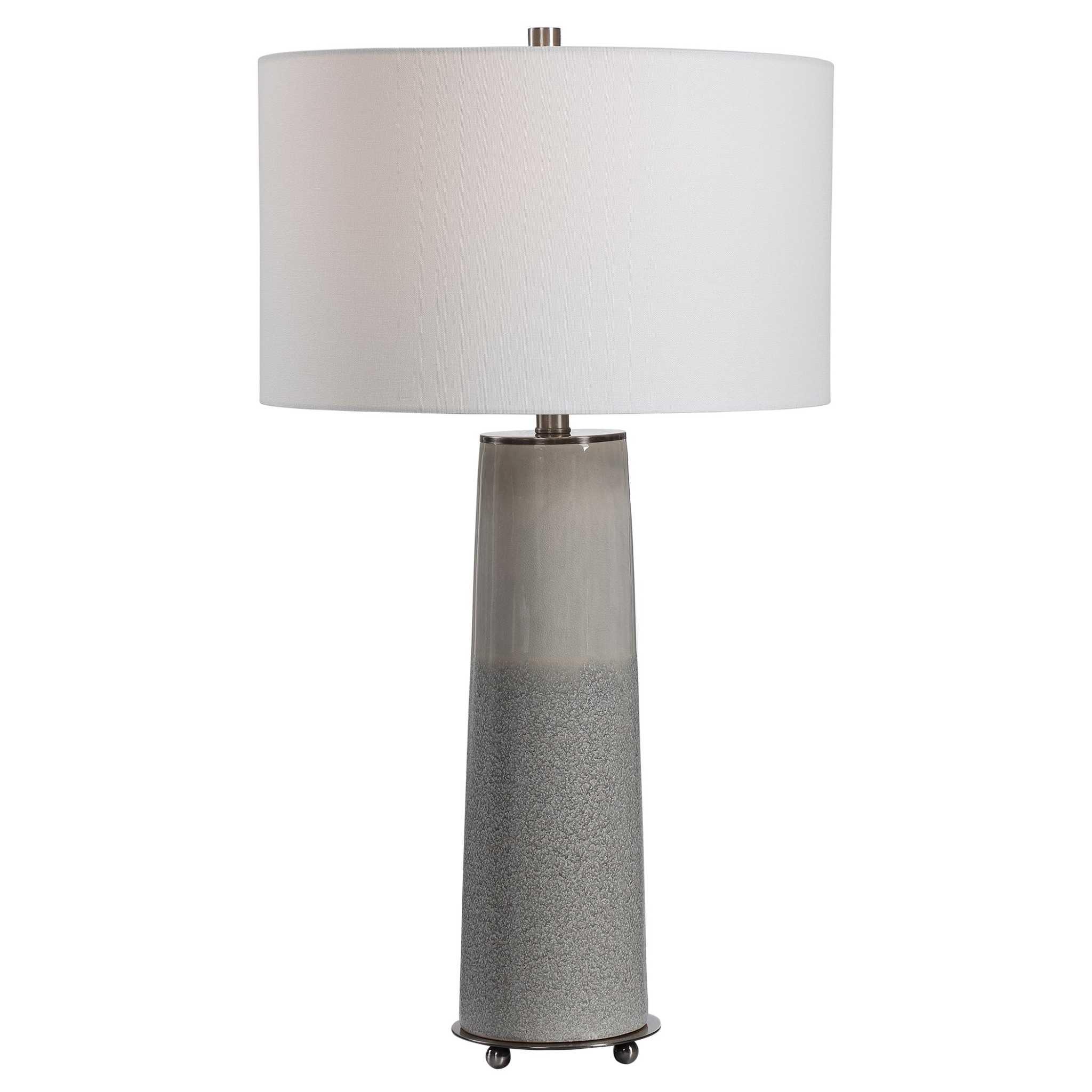 ABDEL GRAY GLAZE TABLE LAMP - Frankwebs