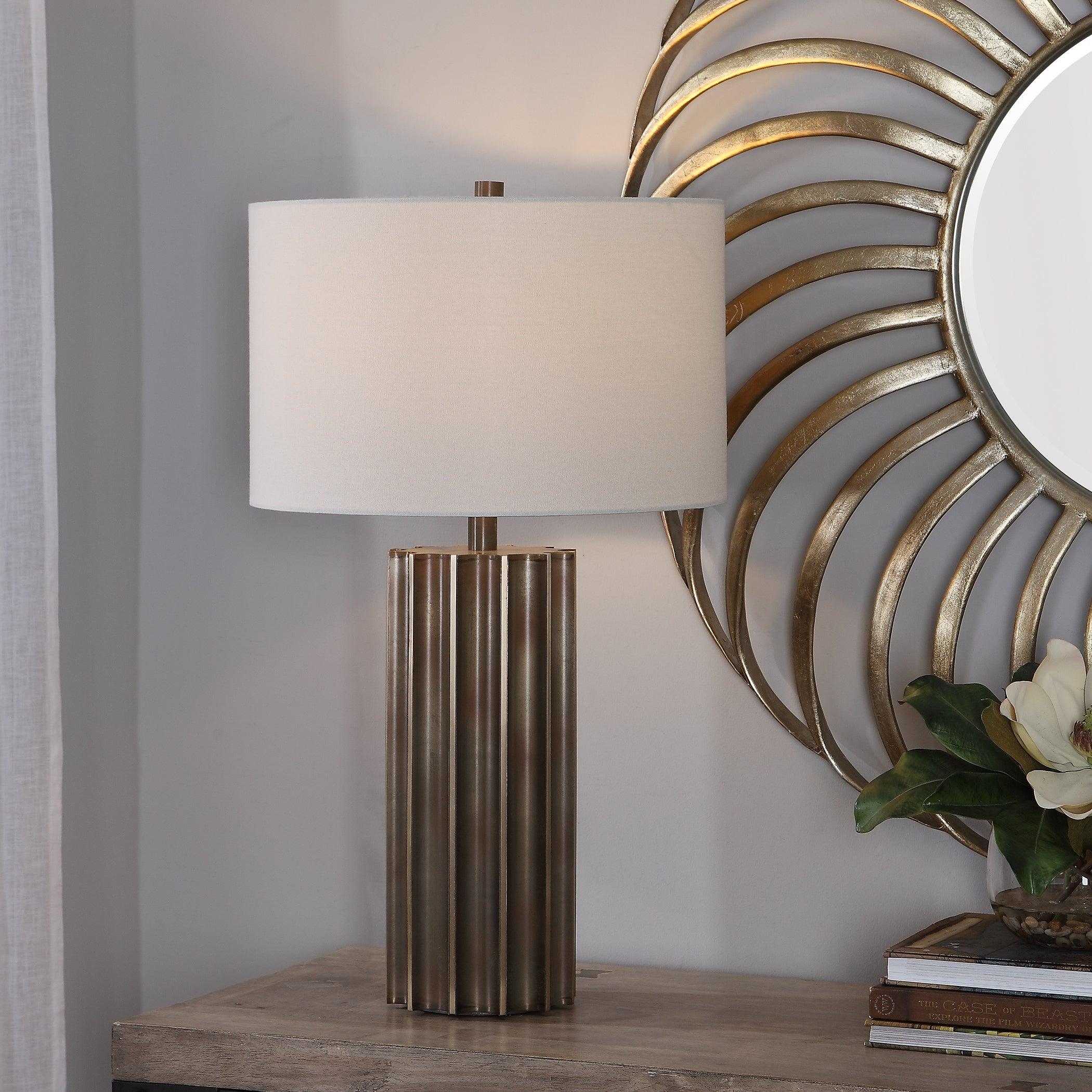 KHALIO GUN METAL TABLE LAMP - Frankwebs