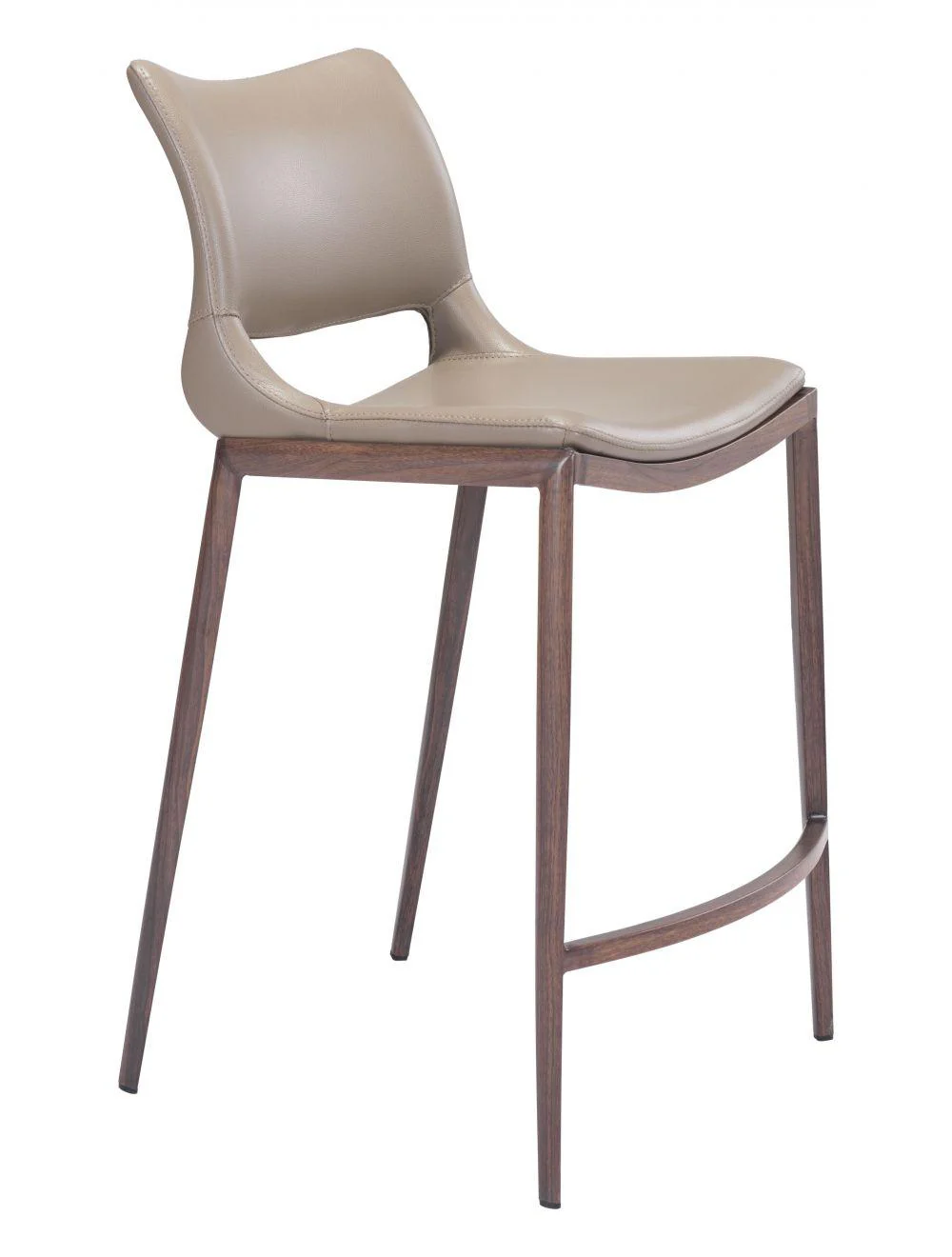 Ace Counter Chair (Set of 2) Gray & Walnut - Frankwebs