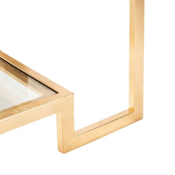 VIVIAN RECTANGLE GOLD LEAF COFFEE TABLE - Frankwebs