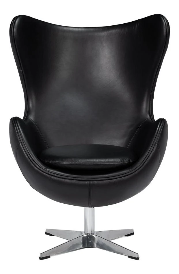 Jacobean Mid 20th Century Egg Chair Blk - Frankwebs
