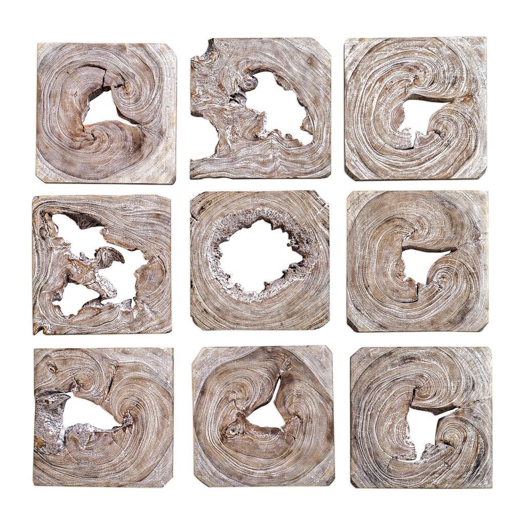 BAHATI WOOD WALL ART, SET OF 9 - Frankwebs