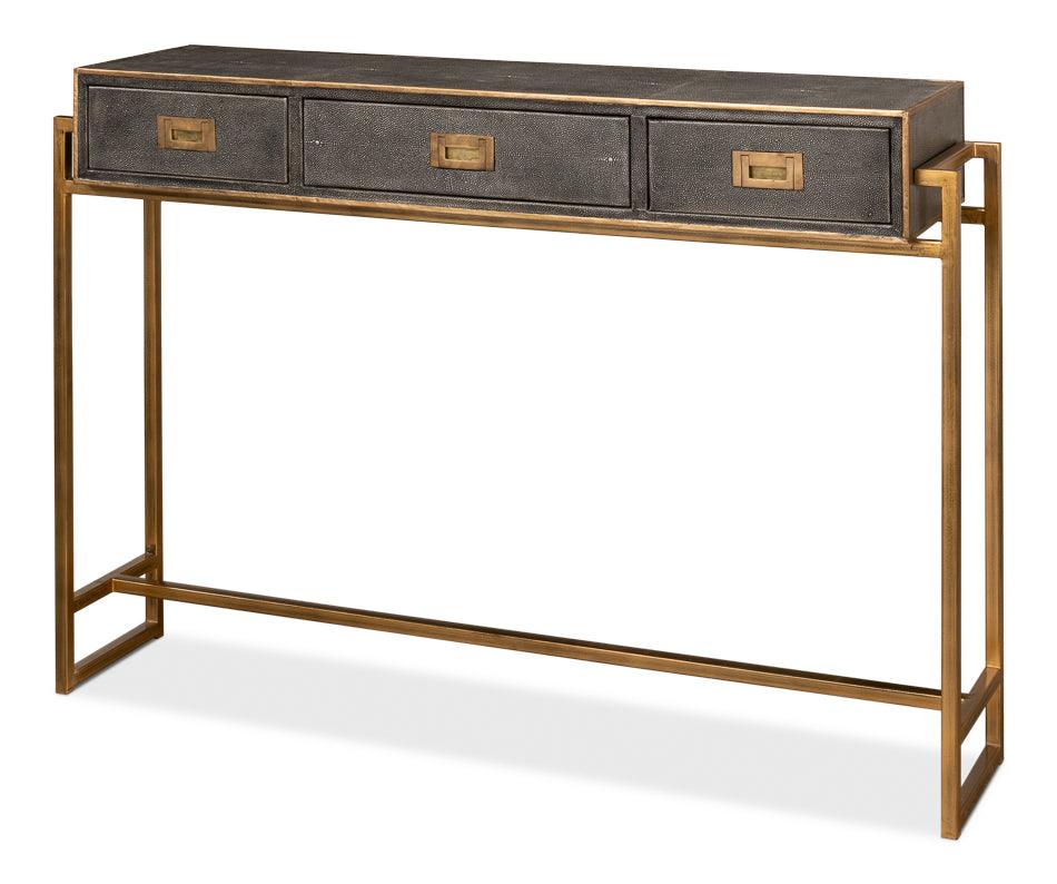 Shagreen Gold & Gray Console - Frankwebs
